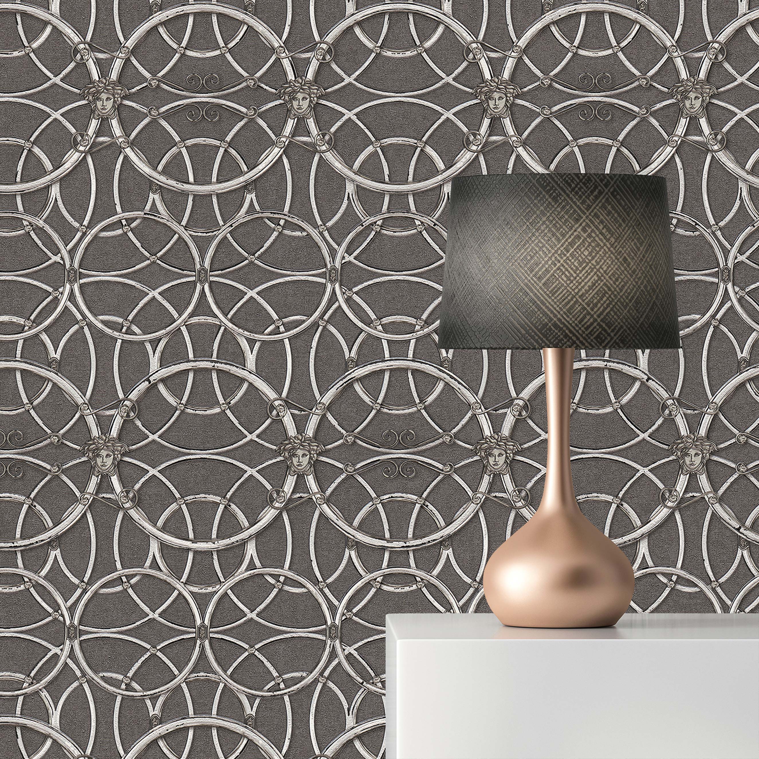 Tapete Barock Samuel M1-No.309 Vliestapete Silber Grau Designtapete