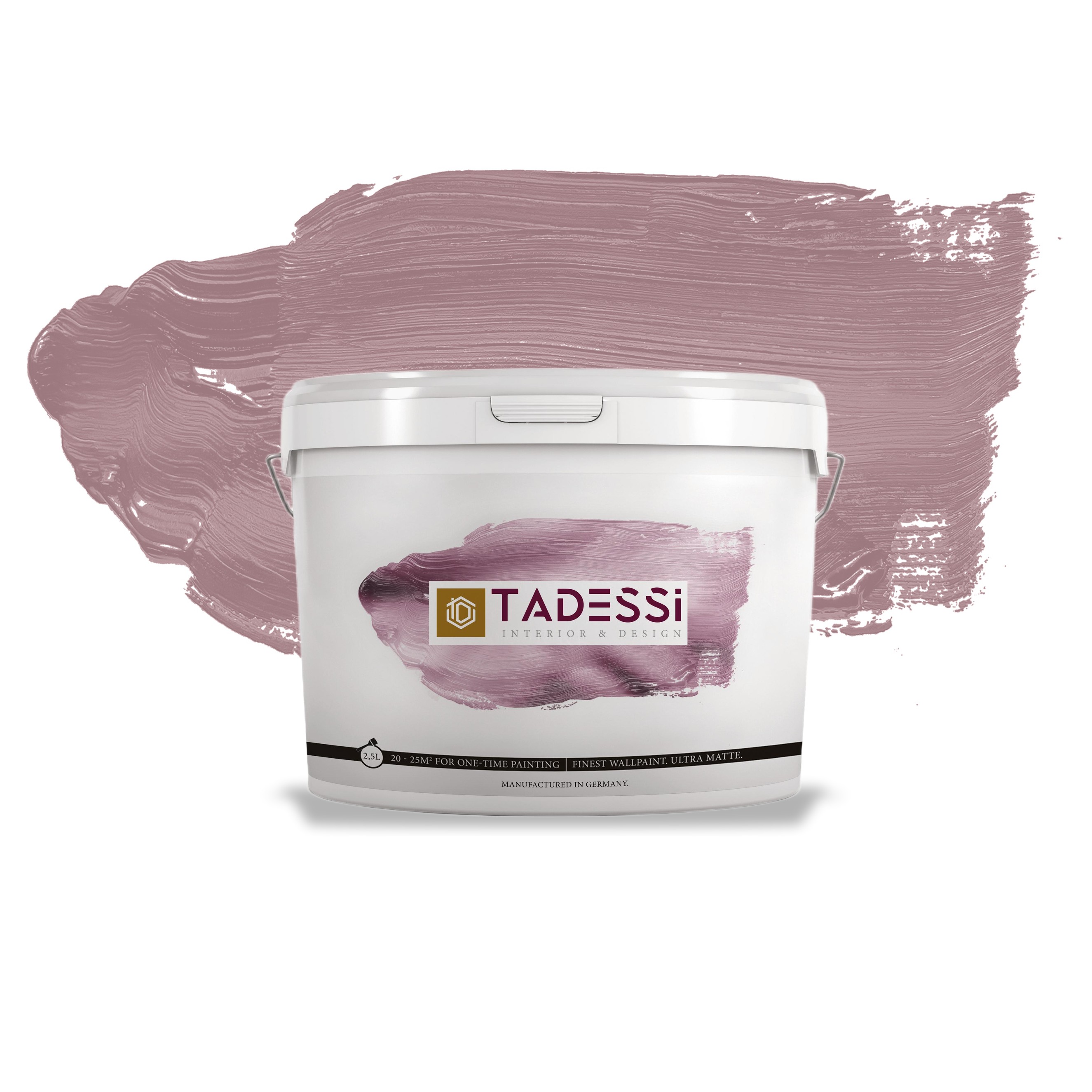 TADESSI Color Vista - Pintura mural Violeta - Malva - Pintura mate para interiores - Pintura de emulsión de alta calidad