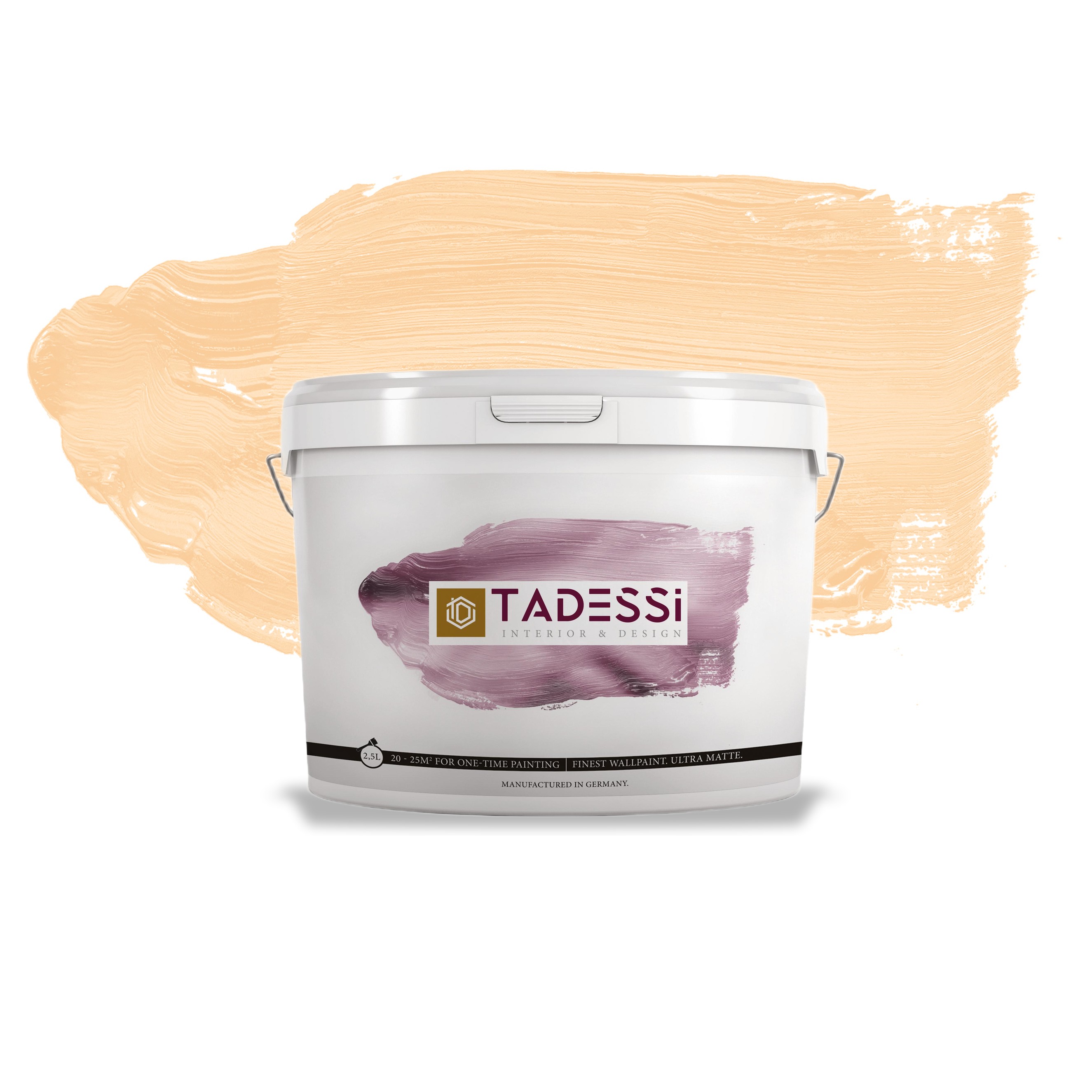 TADESSI Color Vista - Pittura murale beige pastello - Beige miele - Pittura per interni opaca di alta qualità