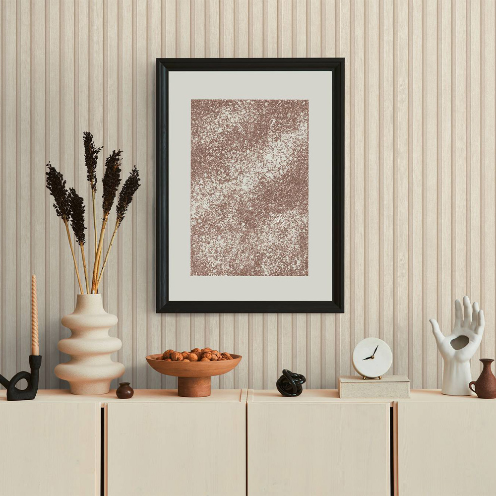 Tapete Holzpaneele Vliestapete Creme Beige Skandinavisch Holzoptik Lamellen