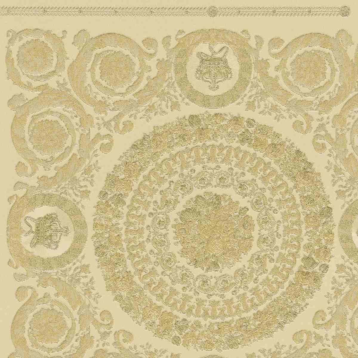 Design Tapete Versace 4 | No. 10215 | Vliestapete Barockoptik | 0.70 m x 10.05 m | Gold