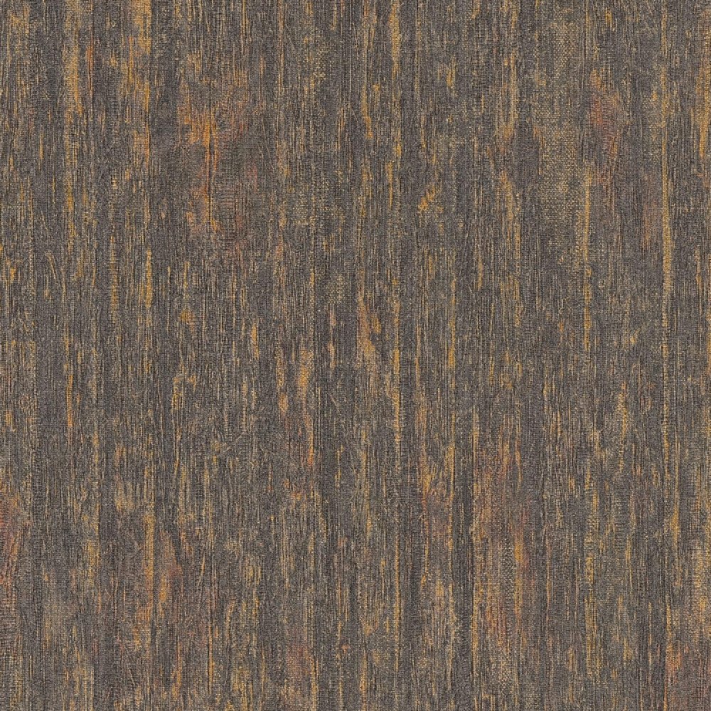 Tapete Vittoria Holz M1-No.11102 Vlies Schwarz Orange Tadessi 10.05 m x 0.53 m