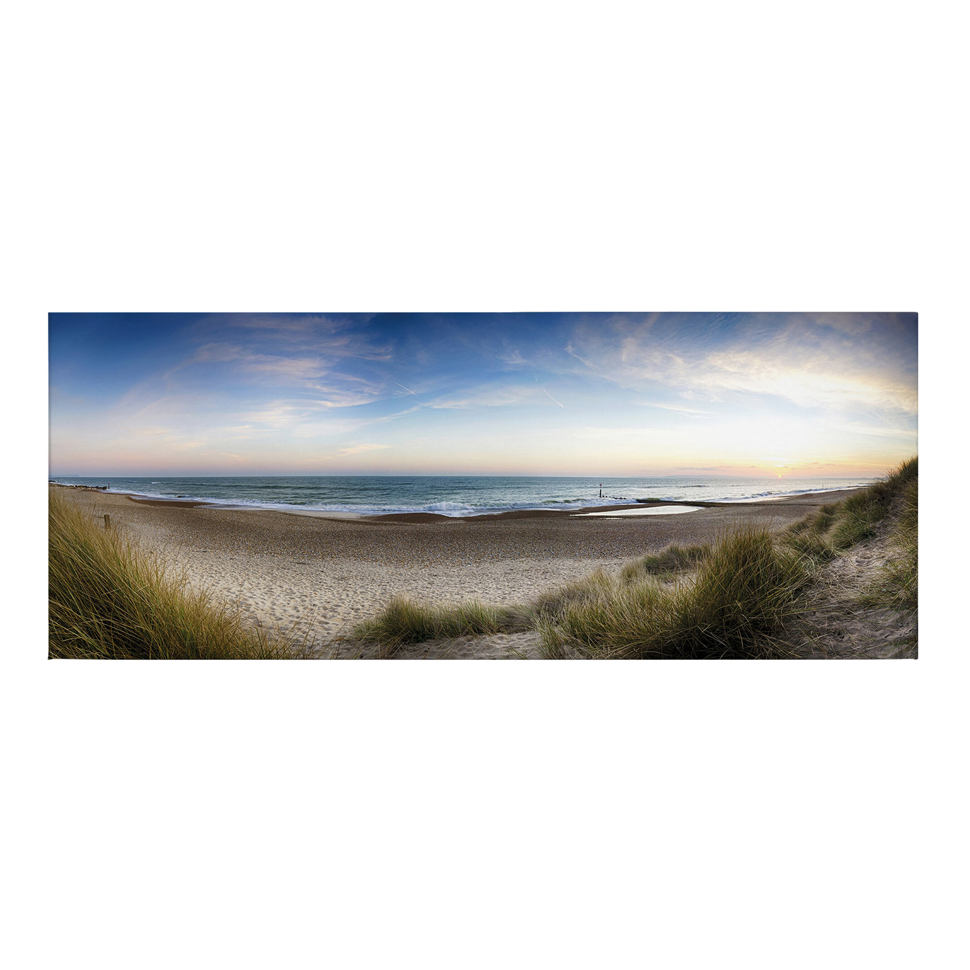 Tadessi Leinwandbild Landschaften - 40 x 100 cm - M1-No.50459 - Keilrahmen in Braun Blau