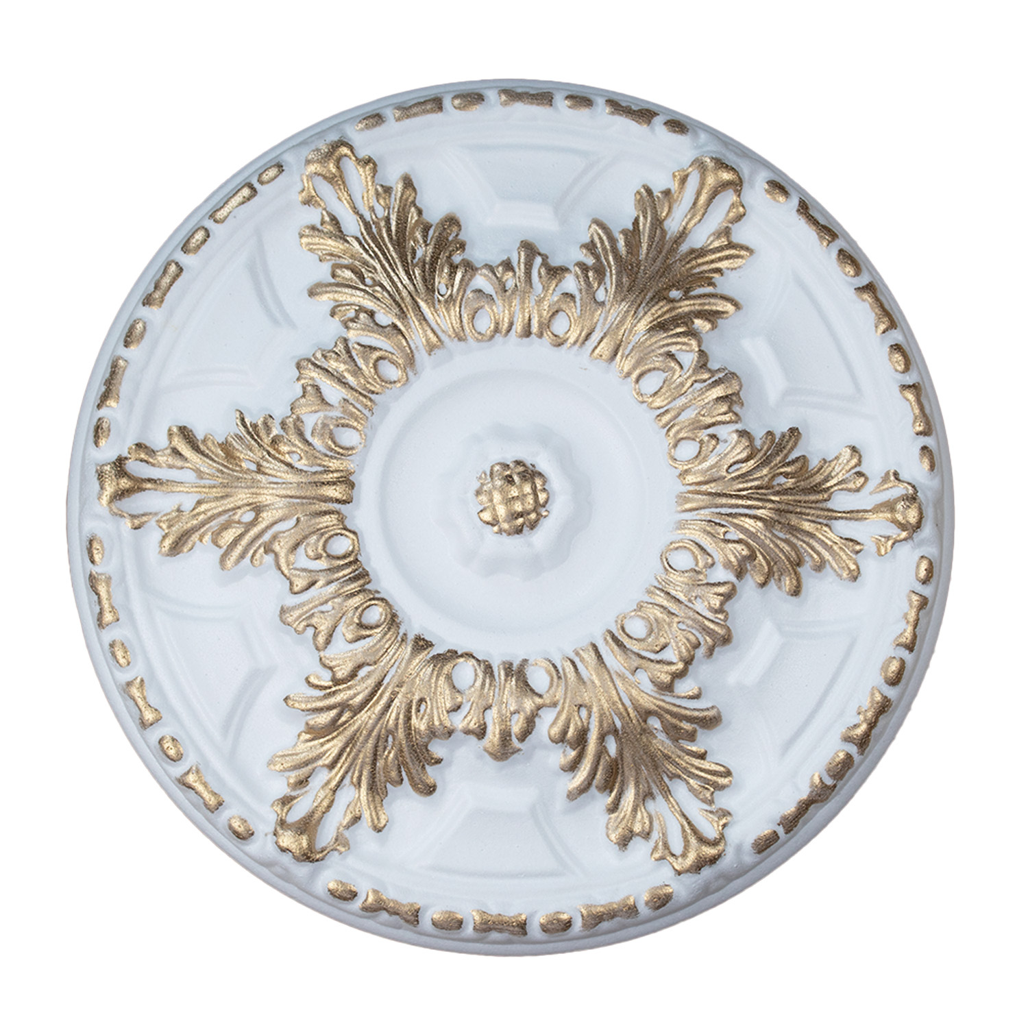 Marbet | Rosace"R2" OR | Ø 40 cm | polystyrène | blanc