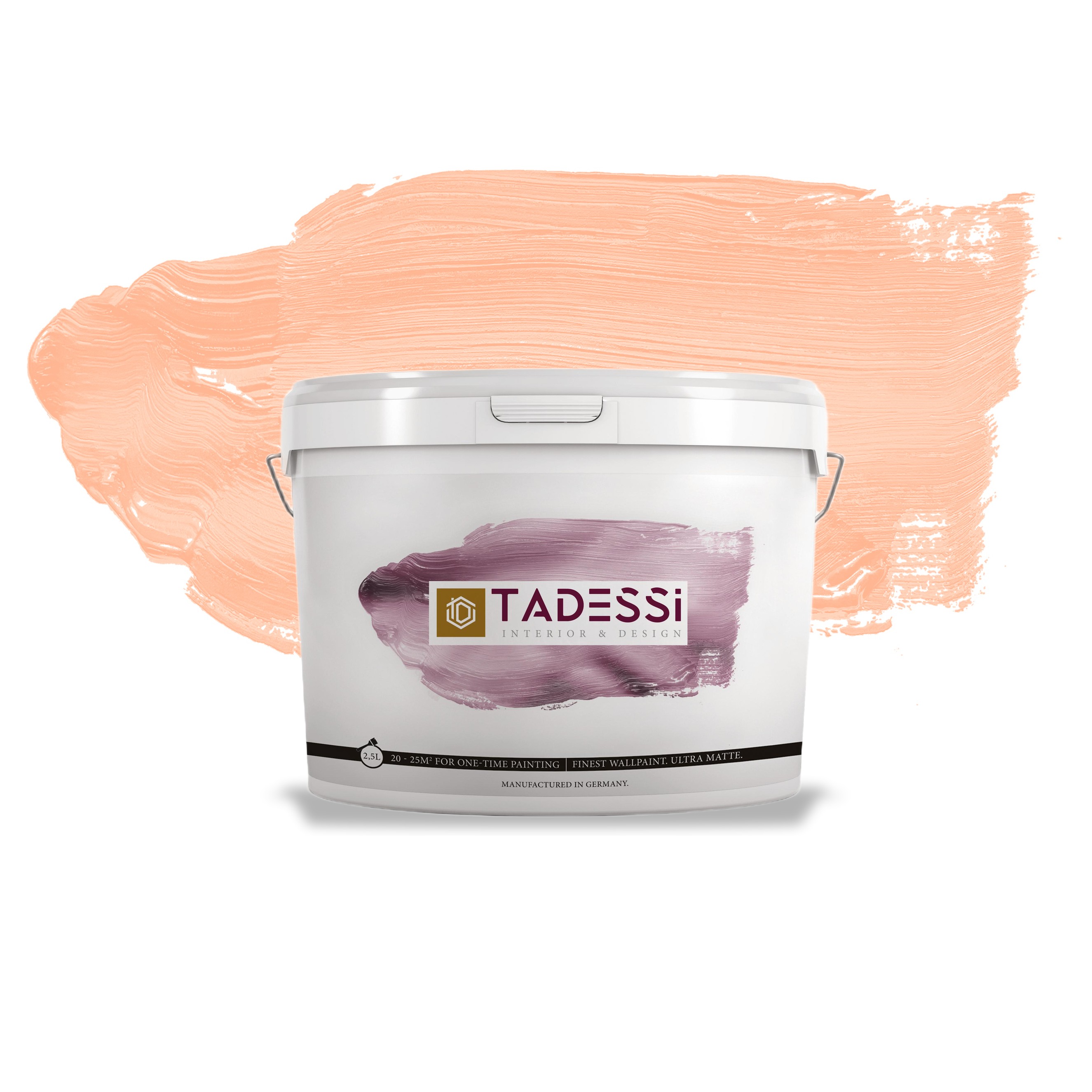 TADESSI Color Vista - Pintura de pared rosa pastel - Coral claro - Pintura mate de alta calidad para interiores