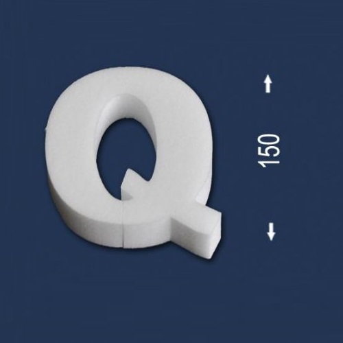 Wiesemann | Lettre décorative "Q" | Polystyrène | Hauteur : 250 mm | Lettre en polystyrène | Lettre 3D