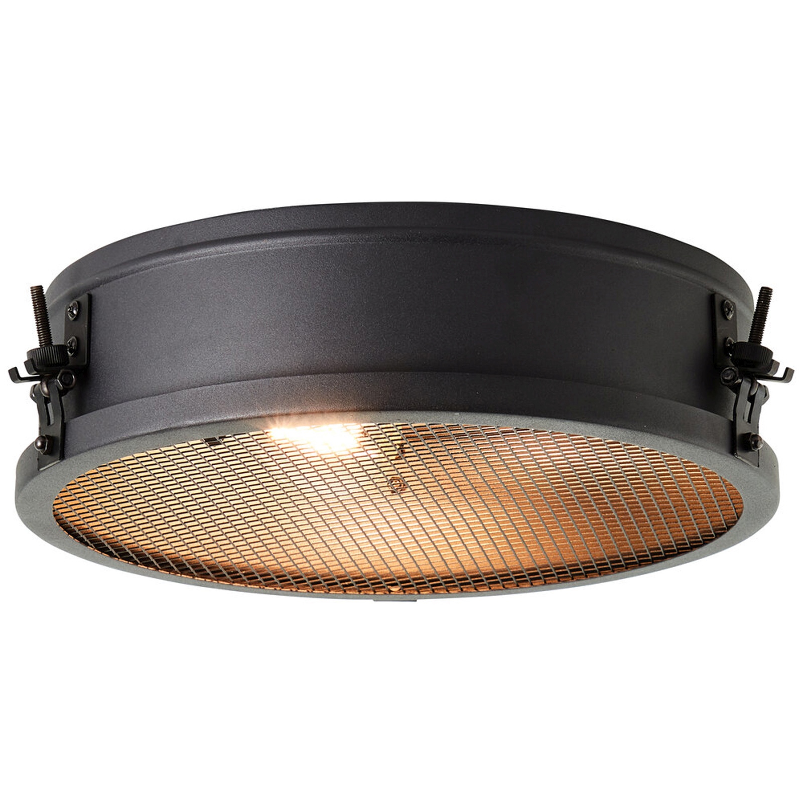 Deckenleuchte 9 x 34 cm Gold Metall Deckenlampe Rund Vintage Industrial Harmonisch