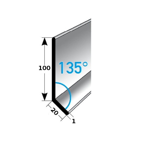 Auer Sockelleiste Metall H 100 mm Winkel 135° Sockelleiste Aluminium Wasserfest Modern