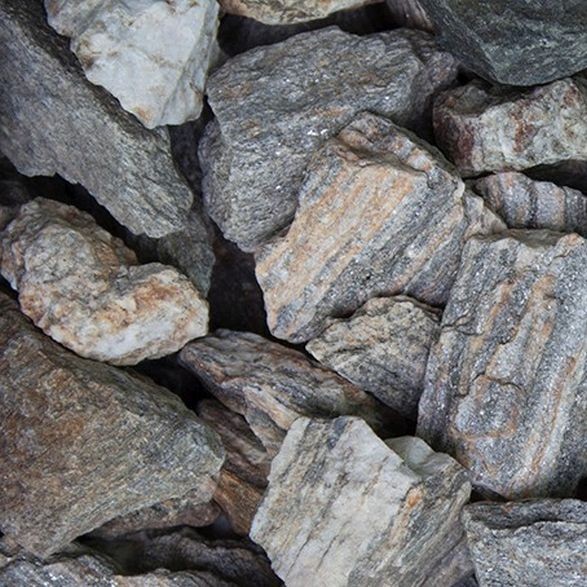 Woodstone Splitt 10 - 30 mm Edelsplitt Gneis Naturstein Grau Garten Steine Kies GSH