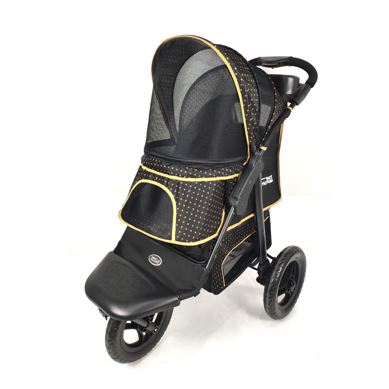 InnoPet | Hundebuggy Adventure | Zusammenklappbar |  Nylon | Abnehmbares Fliegengitter| Schwarz