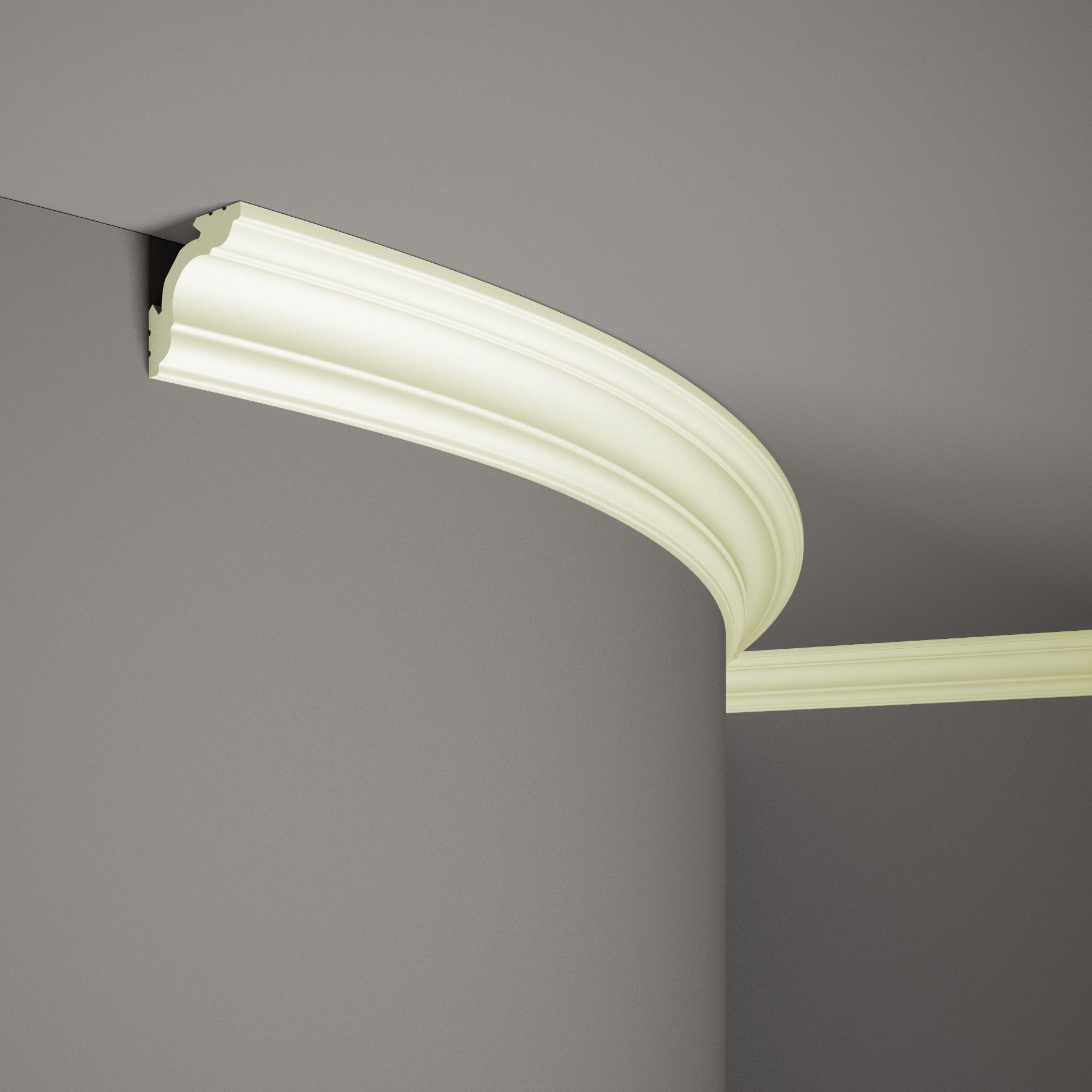 Mardom moulure de plafond flexible MD106F Profoam 57 x 57 x 2000 mm Blanc Corniche flexible