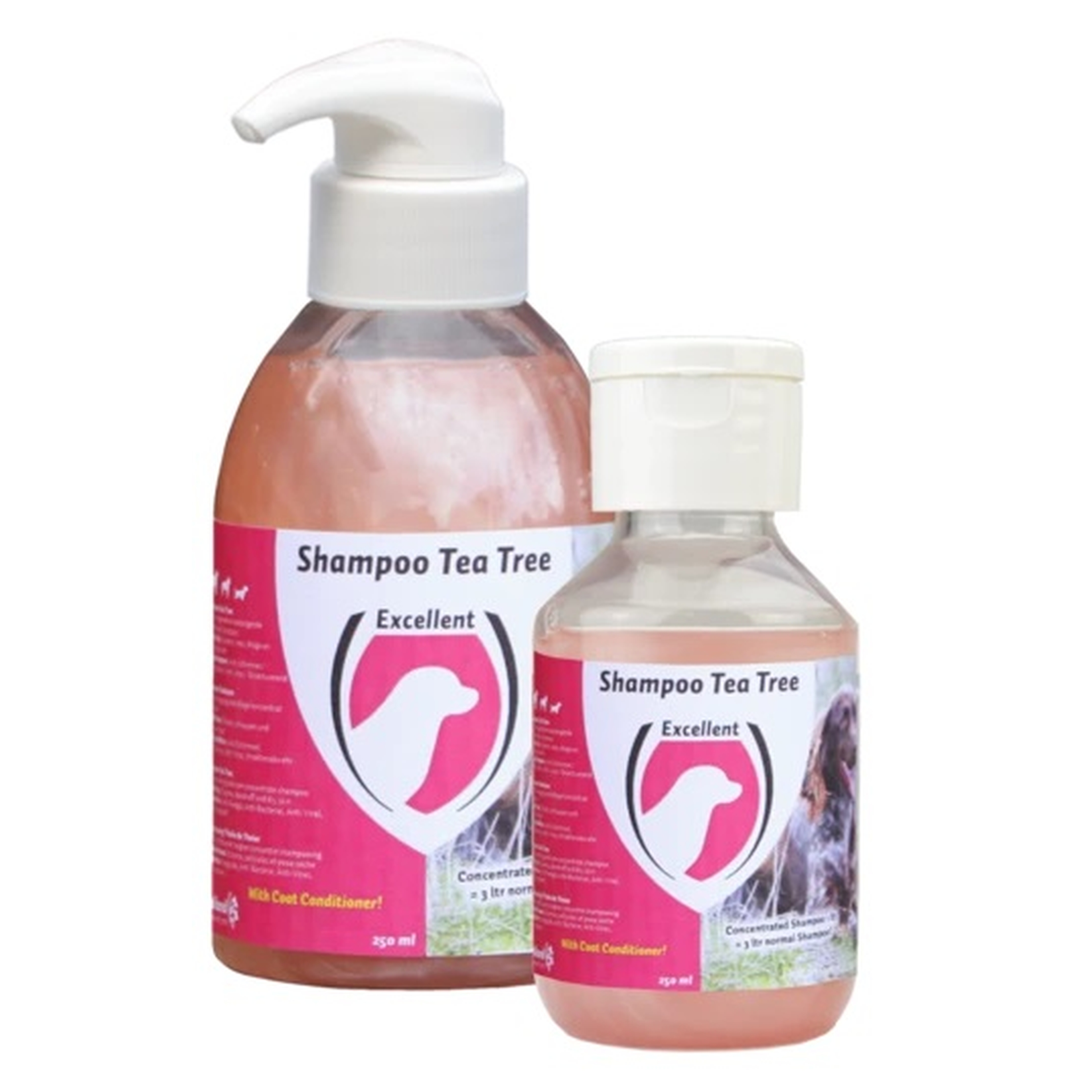 Hundepflege | Shampoo | Teebaum | Reinigung |Pflege | Haut & Fellpflege | Rosa | 100 ml