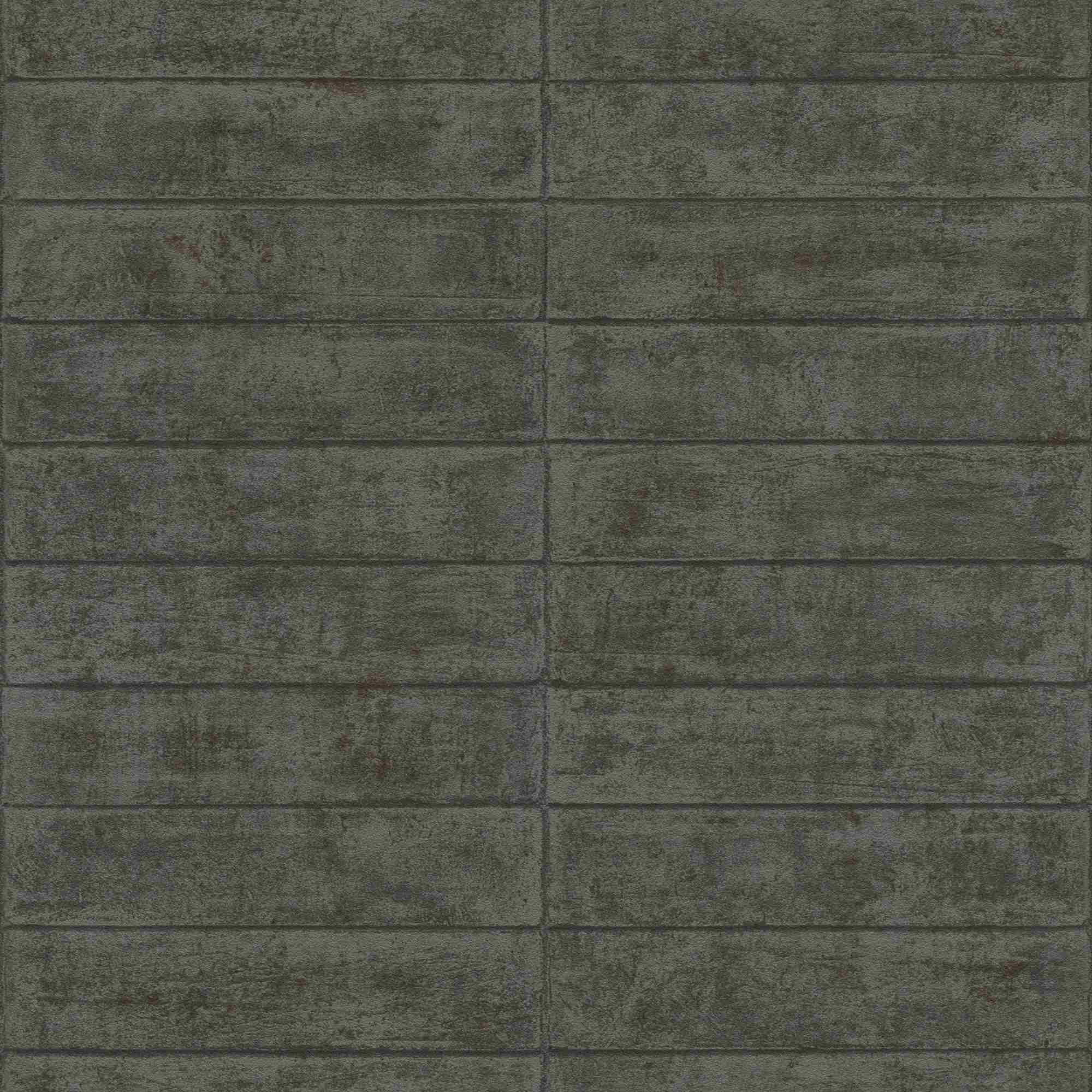 Rasch | Factory V | 499643 | Vliestapete | Industrial | 10.05 x 0.53 m | Schwarz | Anthrazit