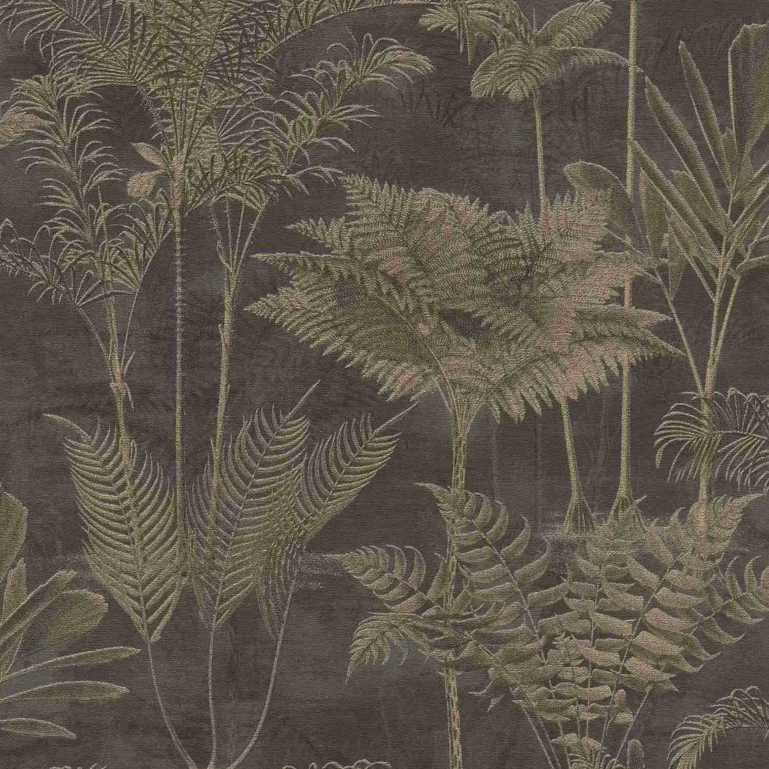 Rasch | Lirico | 555165 | Vliestapete | Botanisch | 0.53 x 10.05 m | Schwarz | Gold