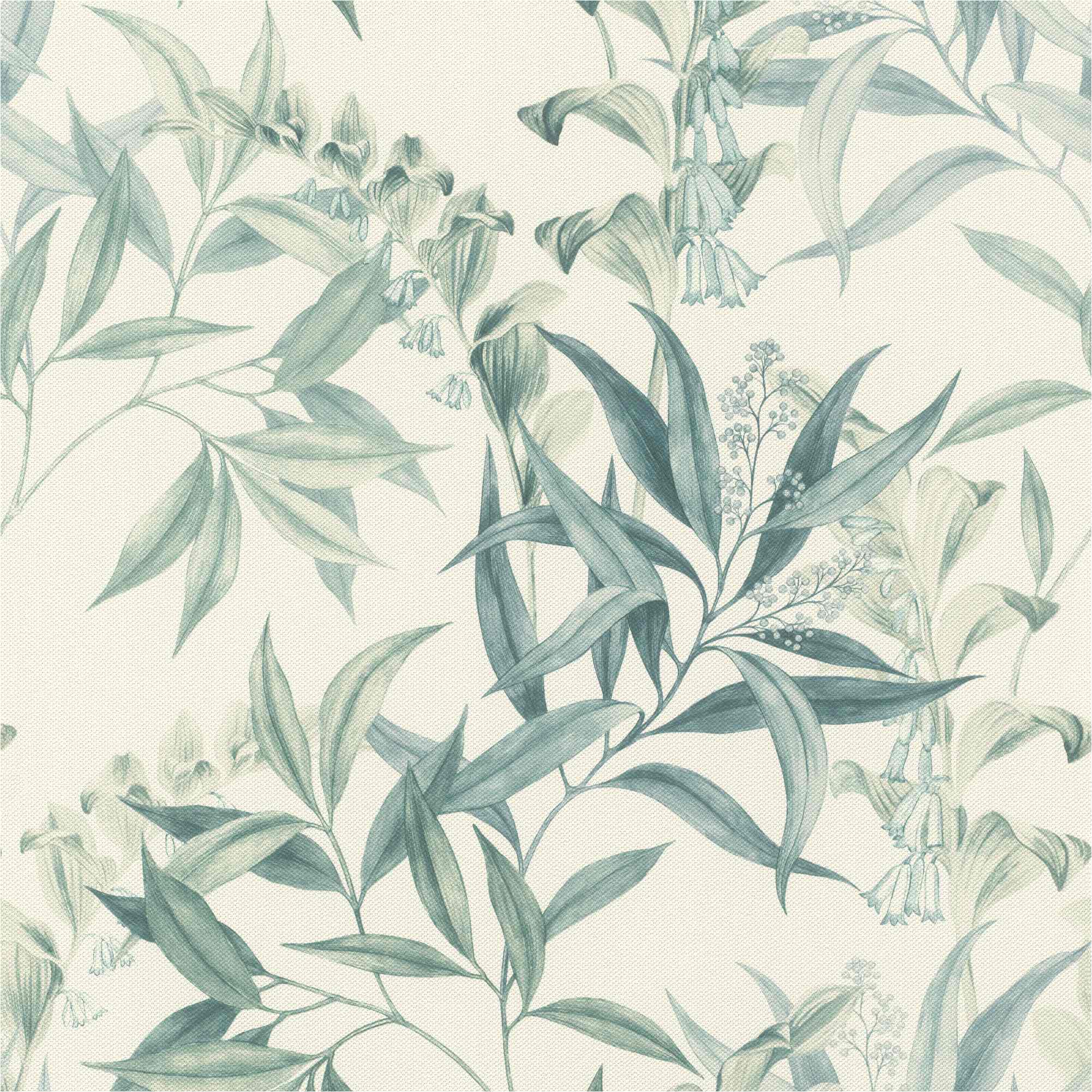 Vliestapete 417340 Blumen und Ranken Floral Grün Liverna Rasch