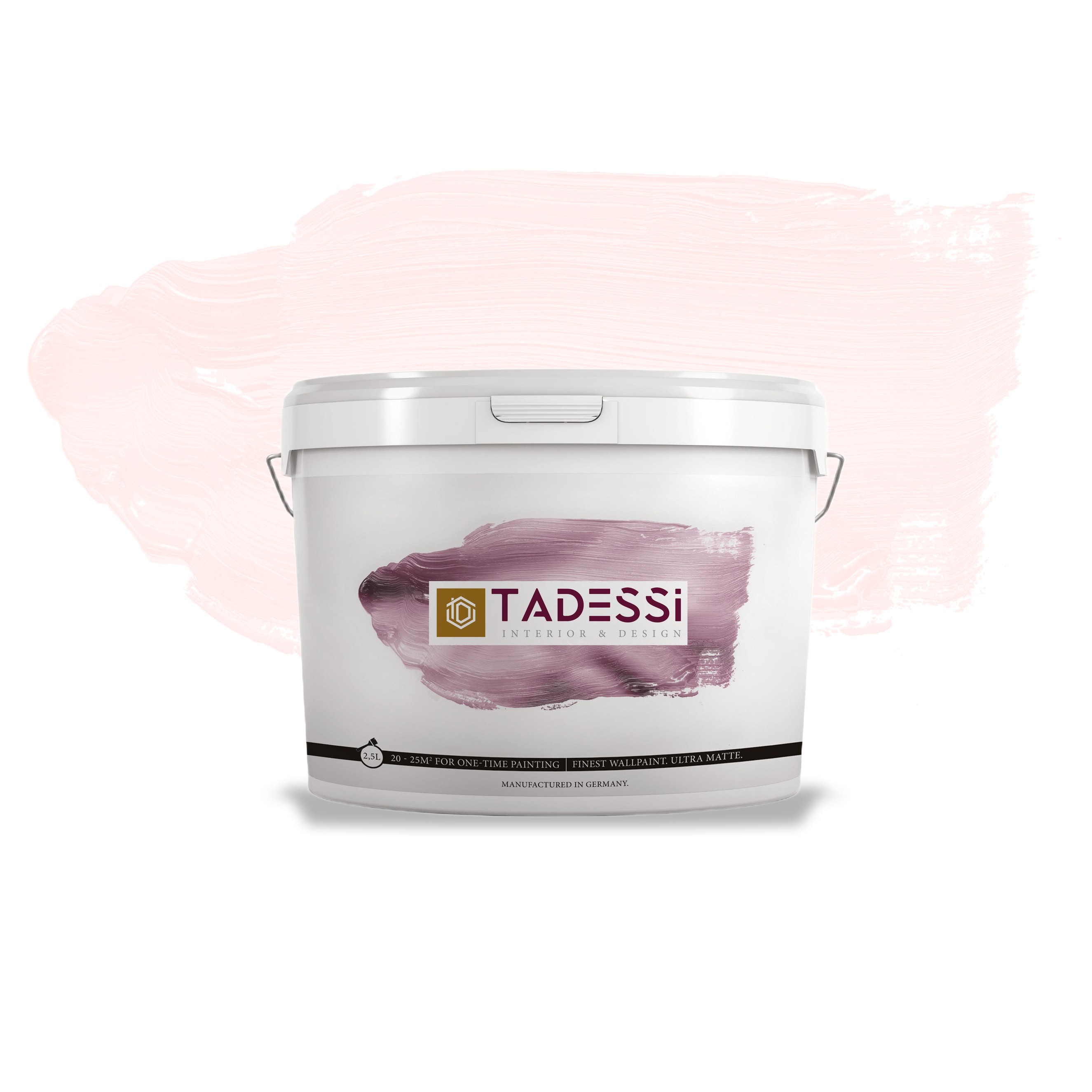 TADESSI Color Vista - Wandfarbe Pastellrosa - Zartrosa - Matte Innenfarbe - Hochwertige Dispersion