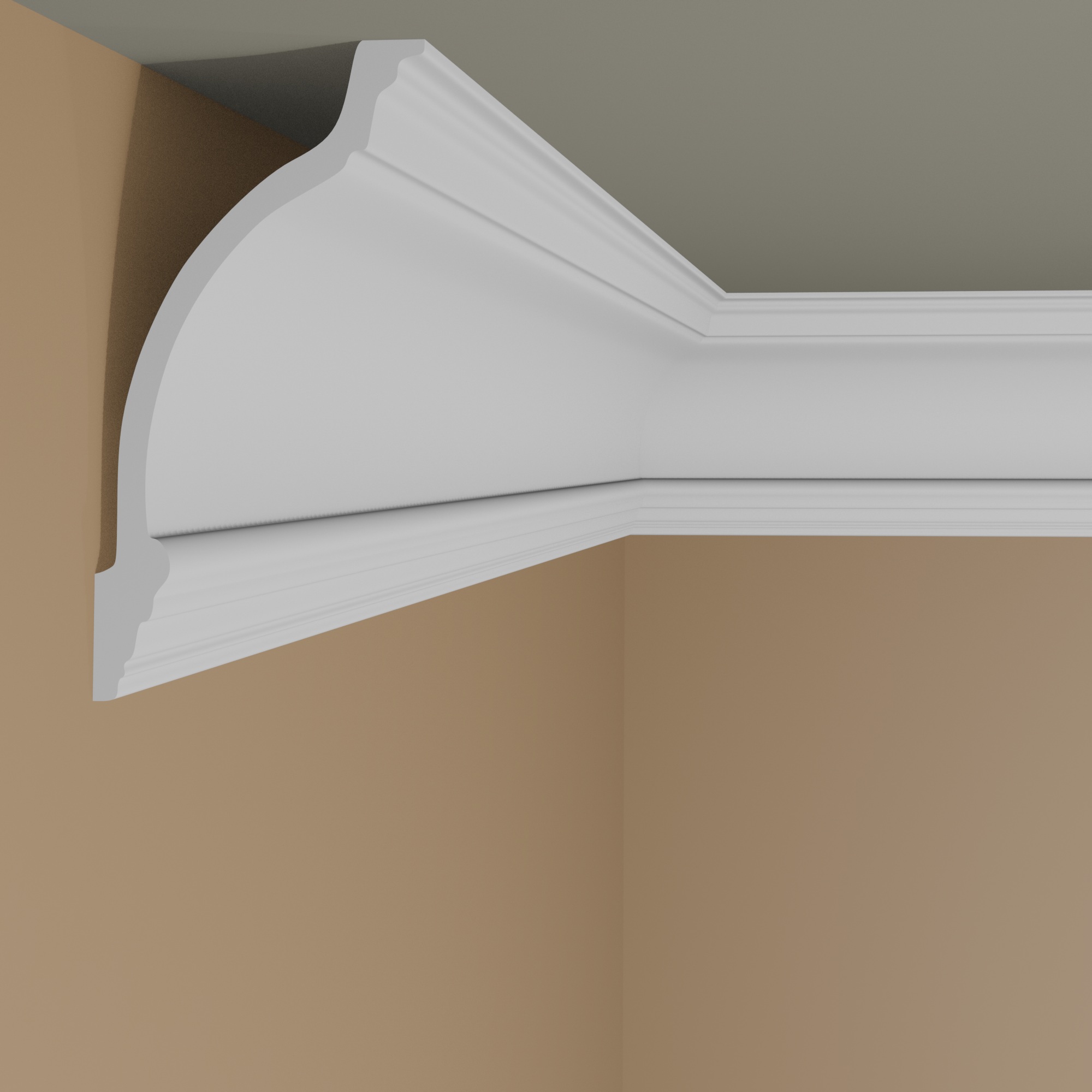 Elite Decor | Stuckleiste P949 | Polyurethan | 145 x 113 x 2000 mm | Styropor Deckenleiste | Weiß