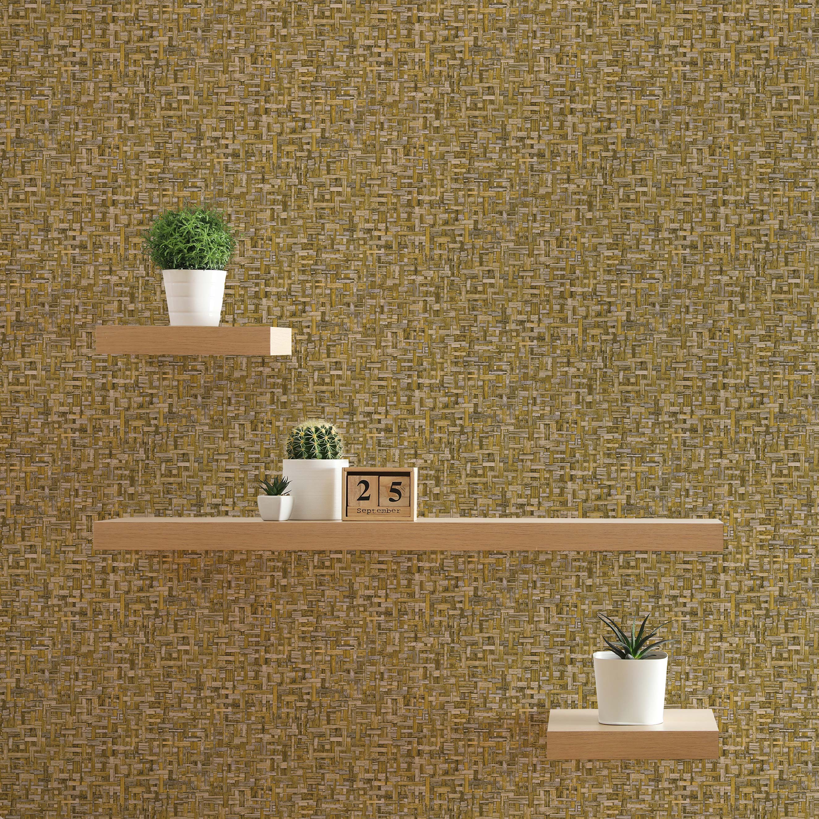 Tapete Holzoptik Mateo M1-No.1535 Vliestapete Gelb Holztapete Struktur