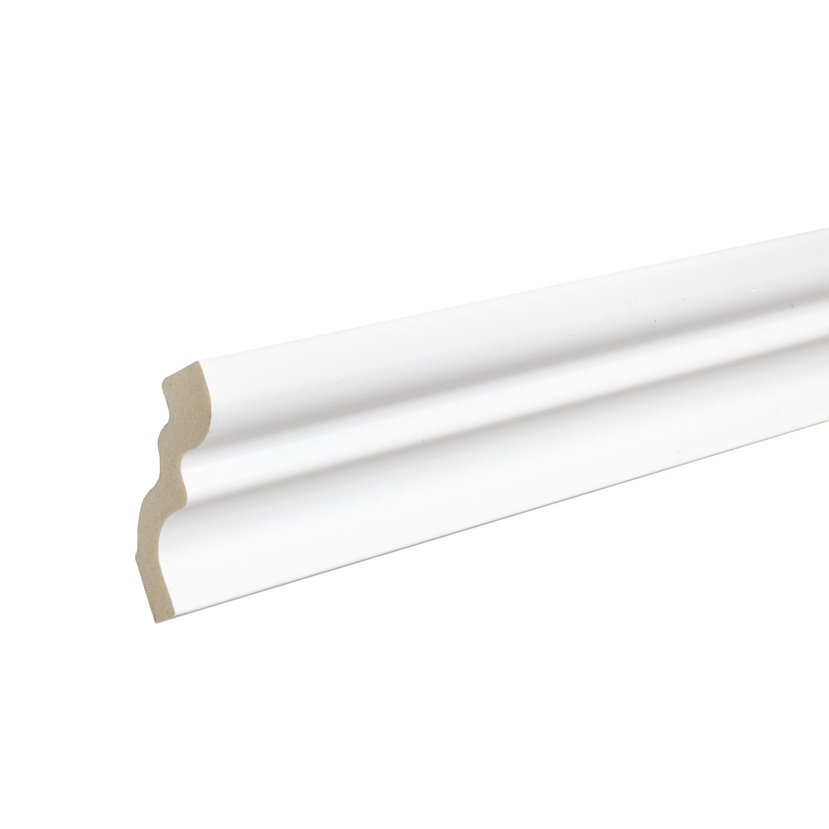 PROVISTON Stuckleiste Kunststoff Weiß - 42 x 49 x 2000 mm Moderne Leiste für die Decke