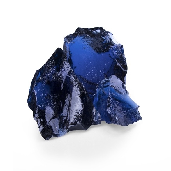 Piedras de gavión de vidrio de 50 a 120 mm. Vidrio para gaviones. Hermosa decoración de jardín azul. GSH
