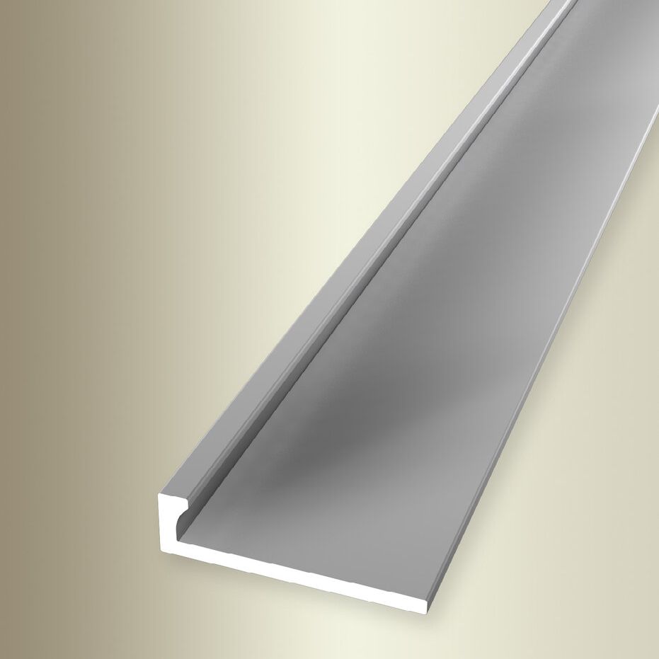 Profilé de finition | Largeur:21 mm | H:2 mm | Longueur:2500 mm | Aluminium | Barre d'arrêt
