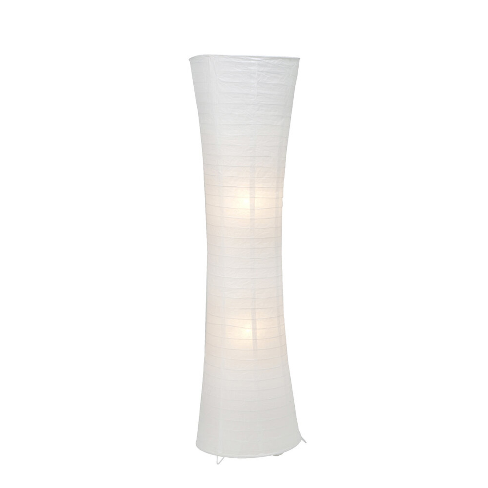 Stehleuchte 125 x 34.5 cm Weiss Papier Stehlampe Rund Basic Harmonisch