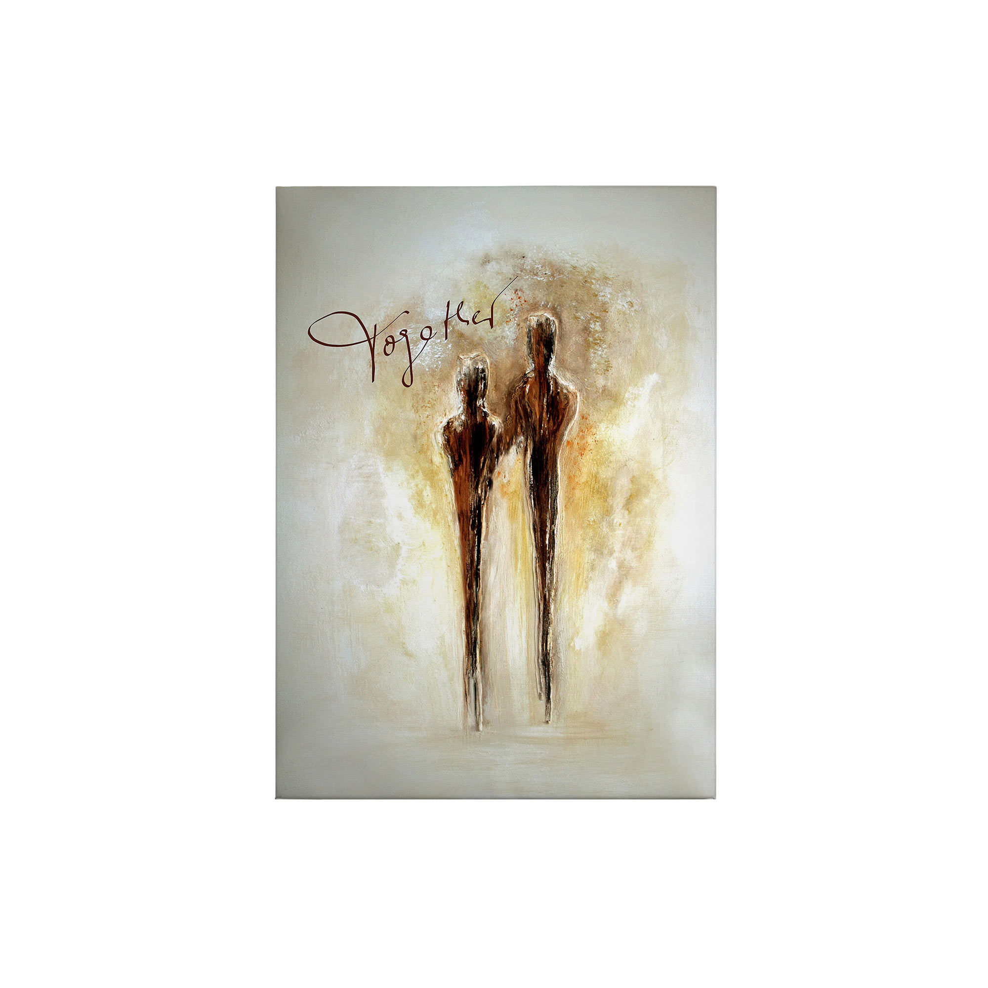 Tadessi Leinwandbild Personen - 70 x 50 cm - M1-No.50402 - Keilrahmen in Gold Schwarz
