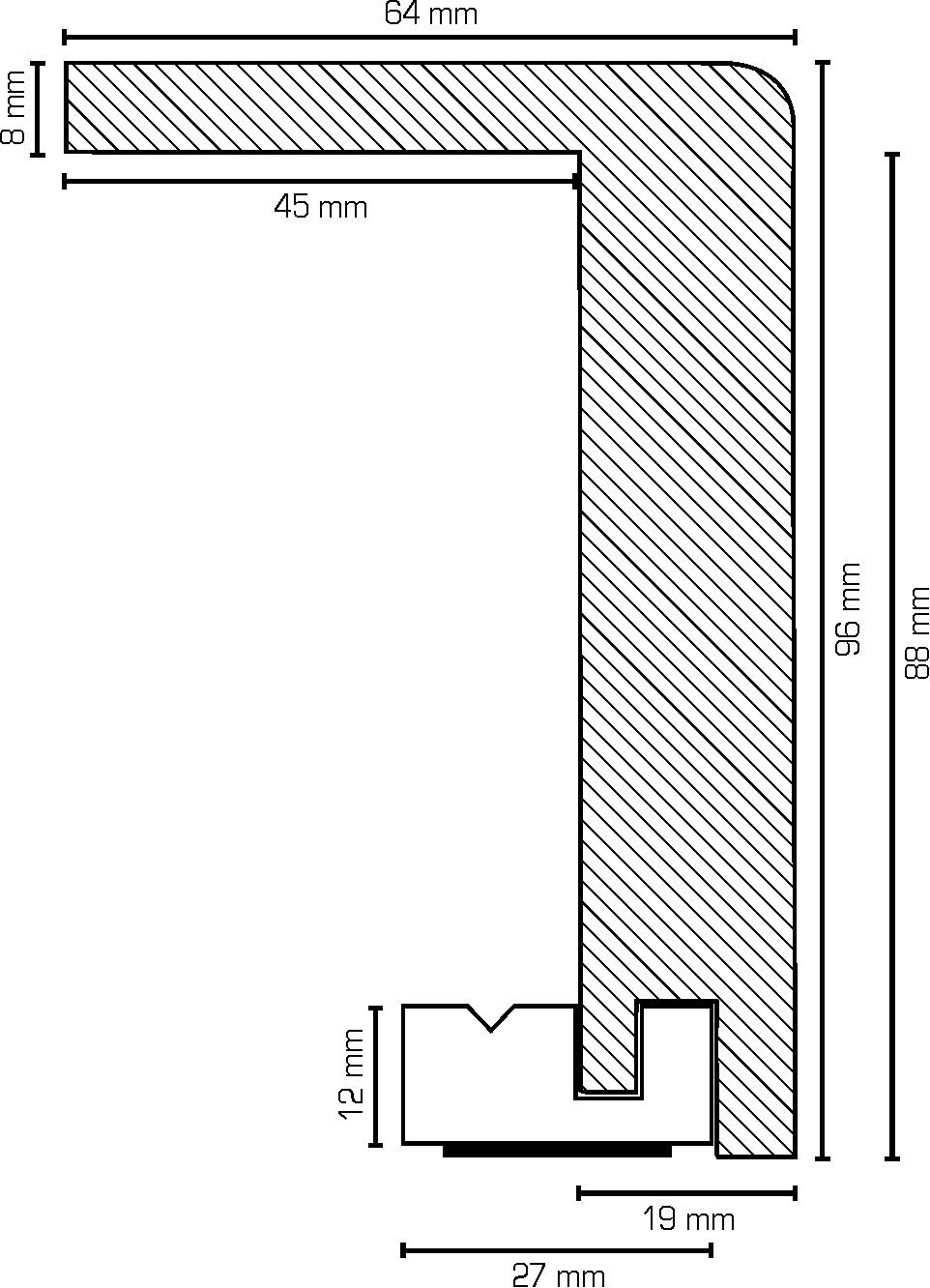 Heizrohrabdeckleiste mit abgerundeter Kante, bis zu einer Höhe von 88 mm (MDF foliert / 72.9664.31) - Farbe: weiß (Default)
