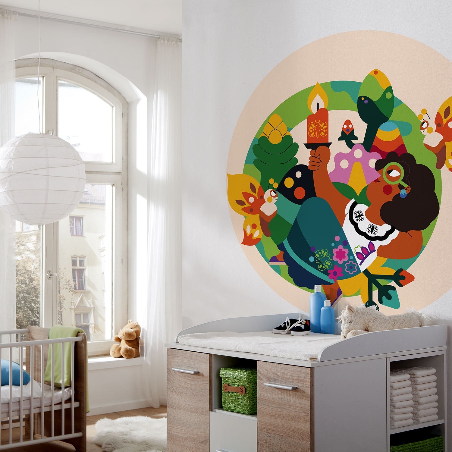 Komar Fototapete Disney Dot Encanto Miracle Candle 125 x 125 cm Vlies Selbstklebend Madigals