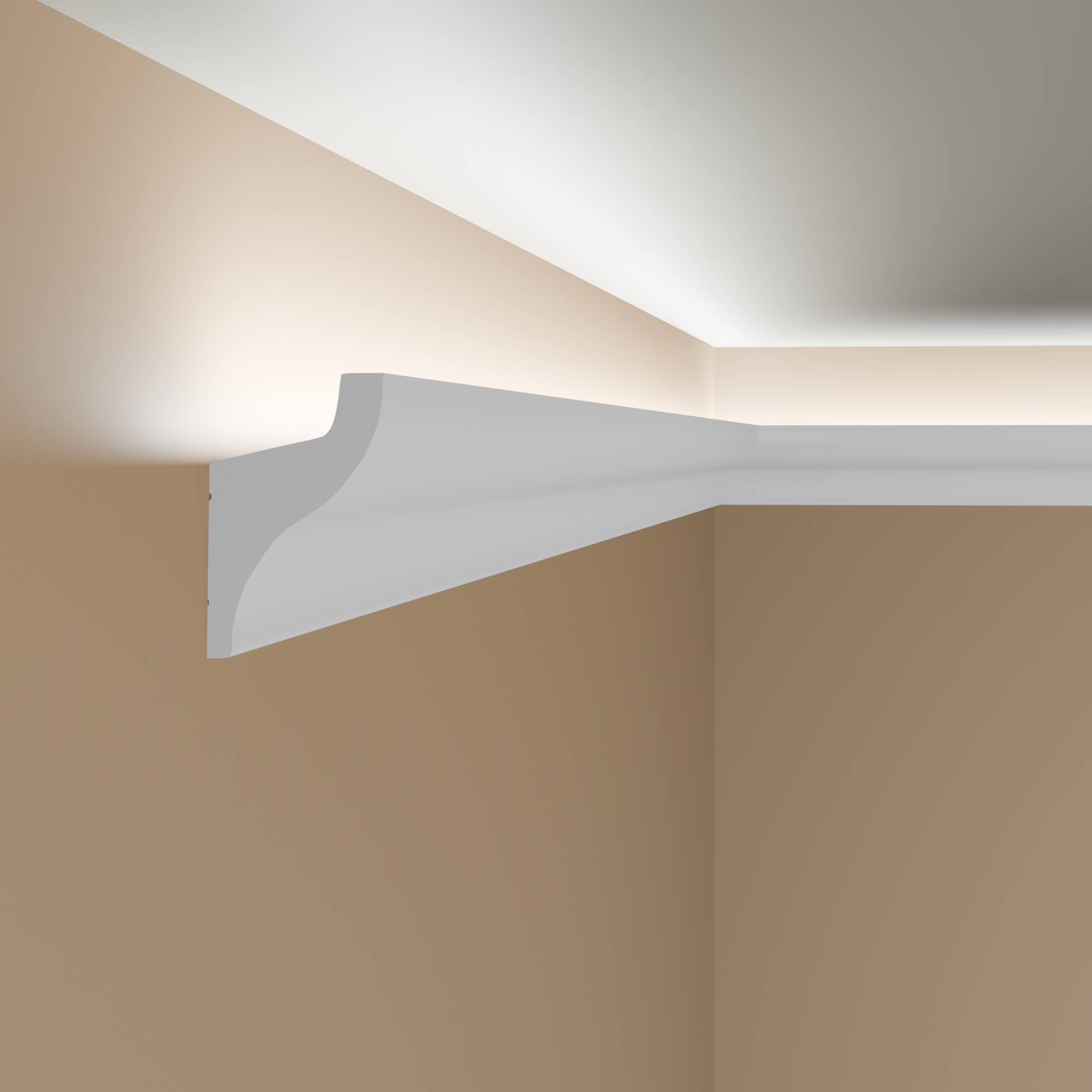 NMC Lichtleiste IL3 WALLSTYL Polystyrol 32.5 x 50 x 2000 mm Weiß Deckenleiste