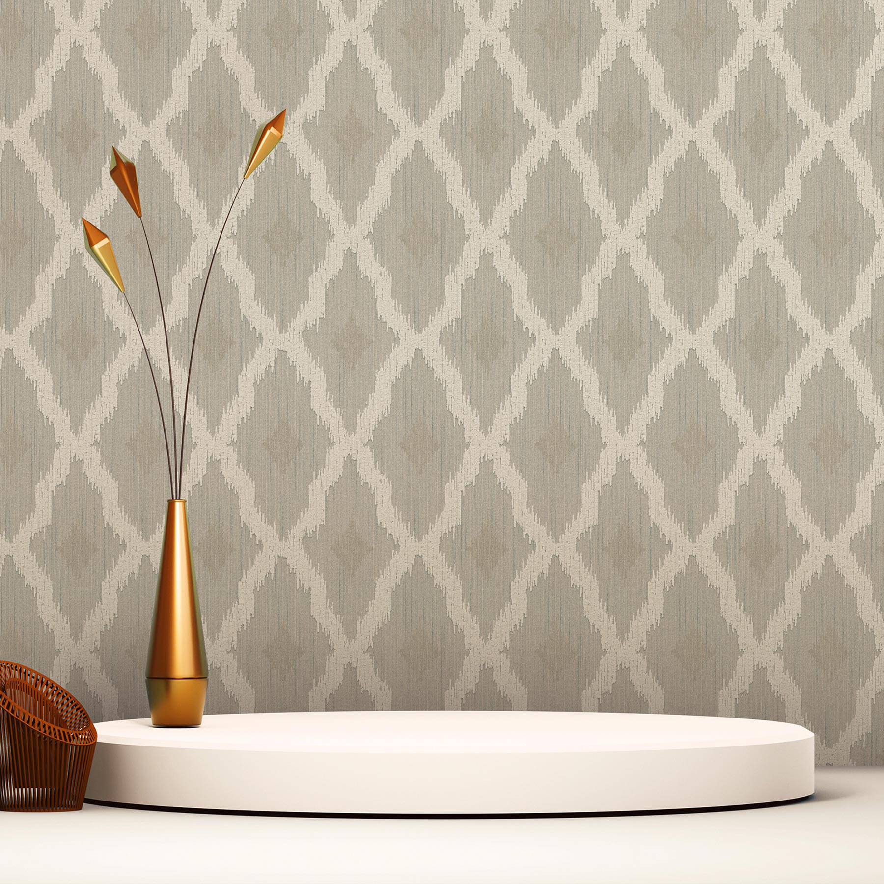 Tapete Streifen Nino M1-No.3866 Vliestapete Beige Barocktapete Klassik