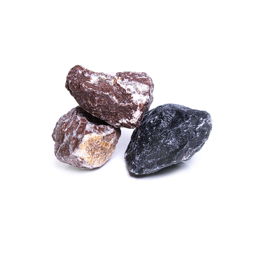 Alpenmix GS 60 - 150 mm Gabionensteine MIX Grau Schwarz Weiß Rot Gartendeko Naturstein GSH