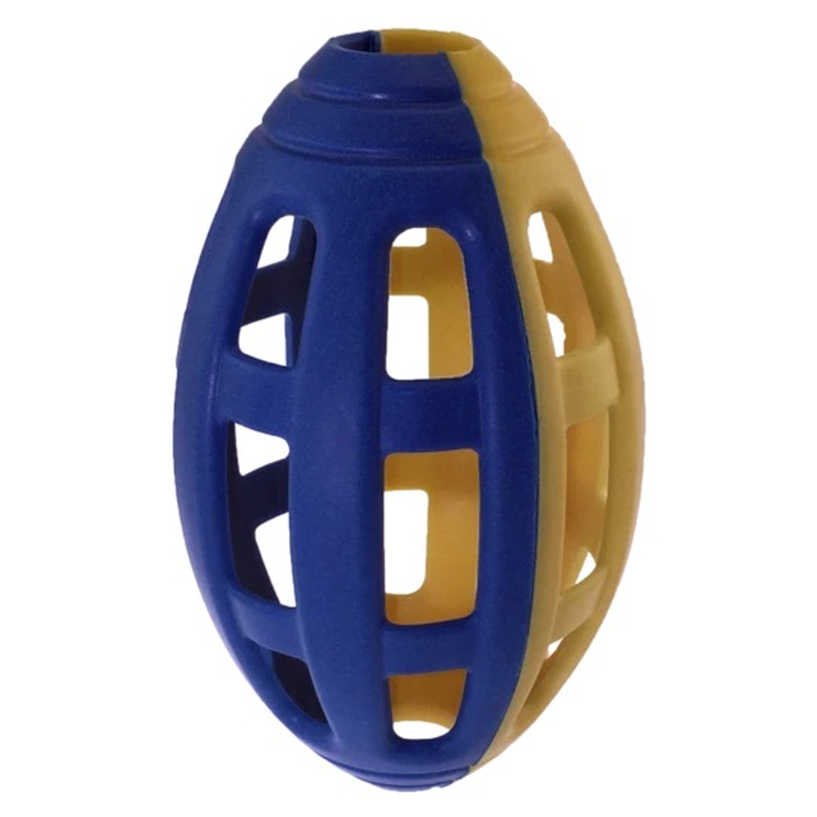 Hundespielzeug | Apportieren | Leckerlie | Wurfspielzeug | 22 cm | Gelb | Gummi | Football