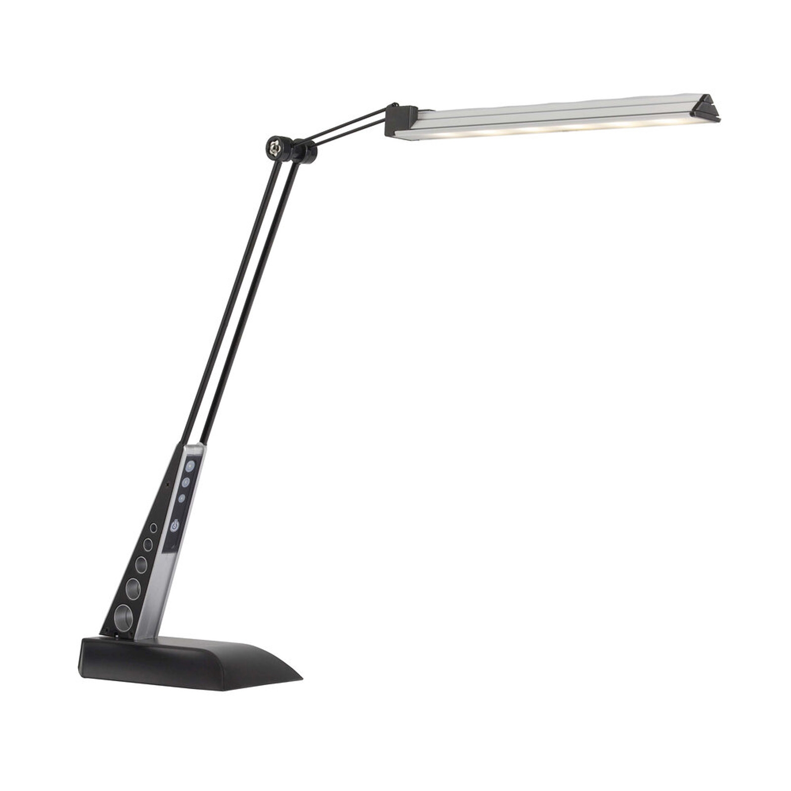 LED Tischleuchte 32 x 63 cm Metallic Kunststoff Tischlampe Lichtfarbe: Tageslichtweiß dimmbar