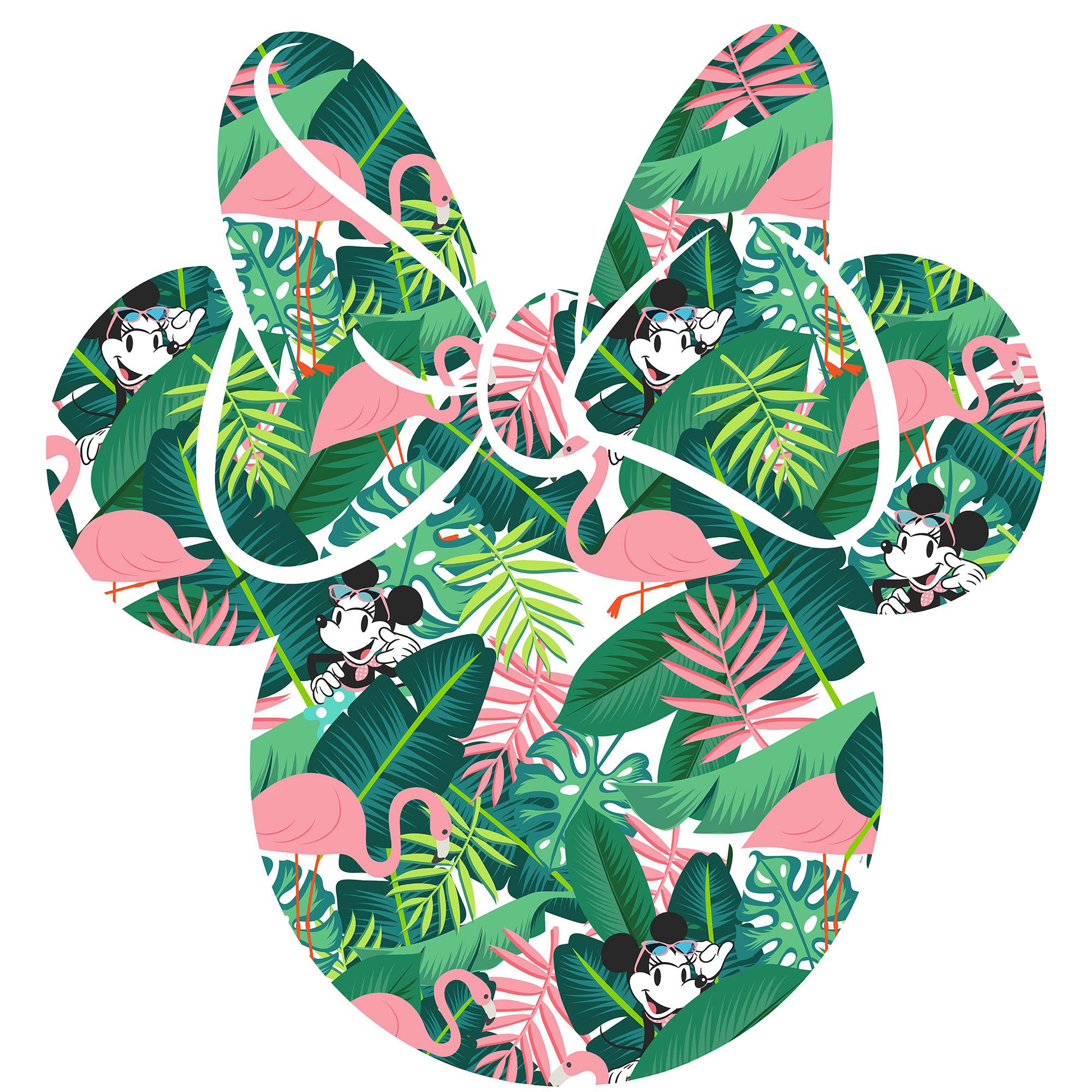 Komar Fototapete Disney Dot Minnie Head 125 x 125 cm Vlies Selbstklebend Maus Tropical Cartoon