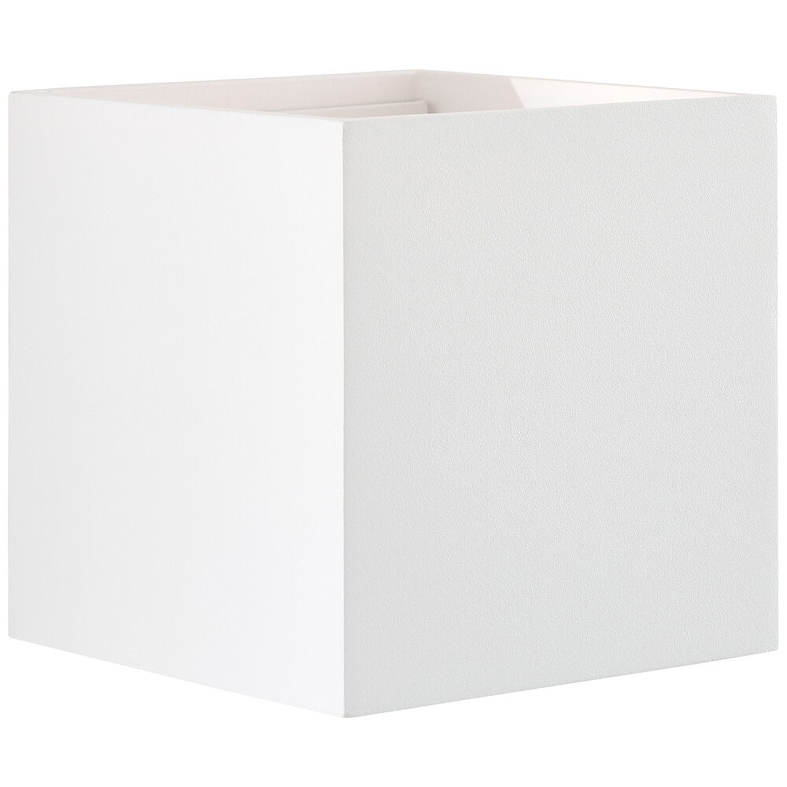LED Wandleuchte 10 x 10.3 x 10 cm Weiss Metall Wandlampe Modern Lichtfarbe: Warmweiß Harmonisch