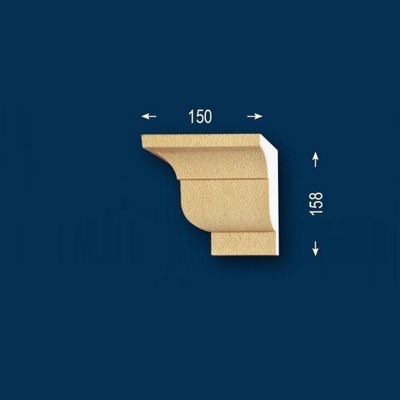 Wiesemann | Fassadenelement "FP30-b" | Endstück links | Fassadenstuck | Beschichtet
