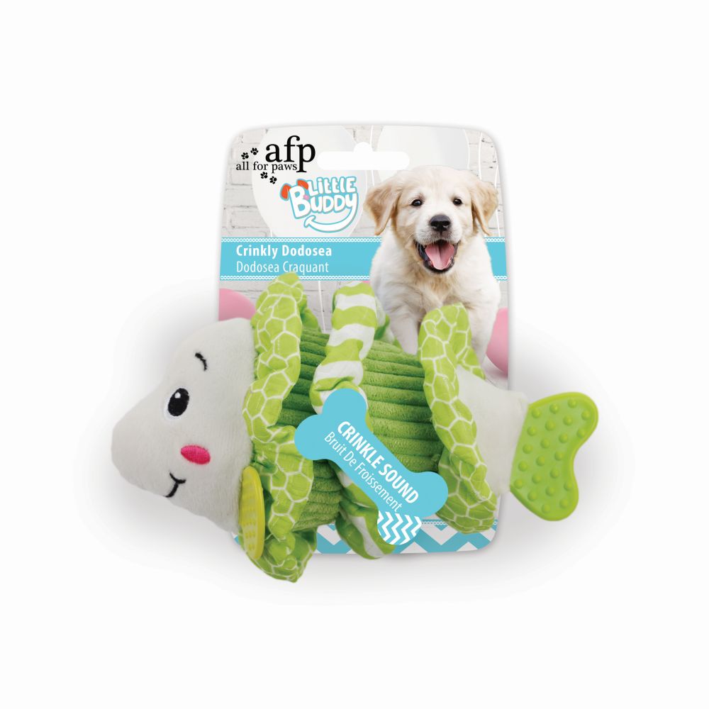 AFP | Hunde Kuscheltier | Stofftier  | Kleiner Freund | Crinkly Dodosea | Maße:18 x 10 cm