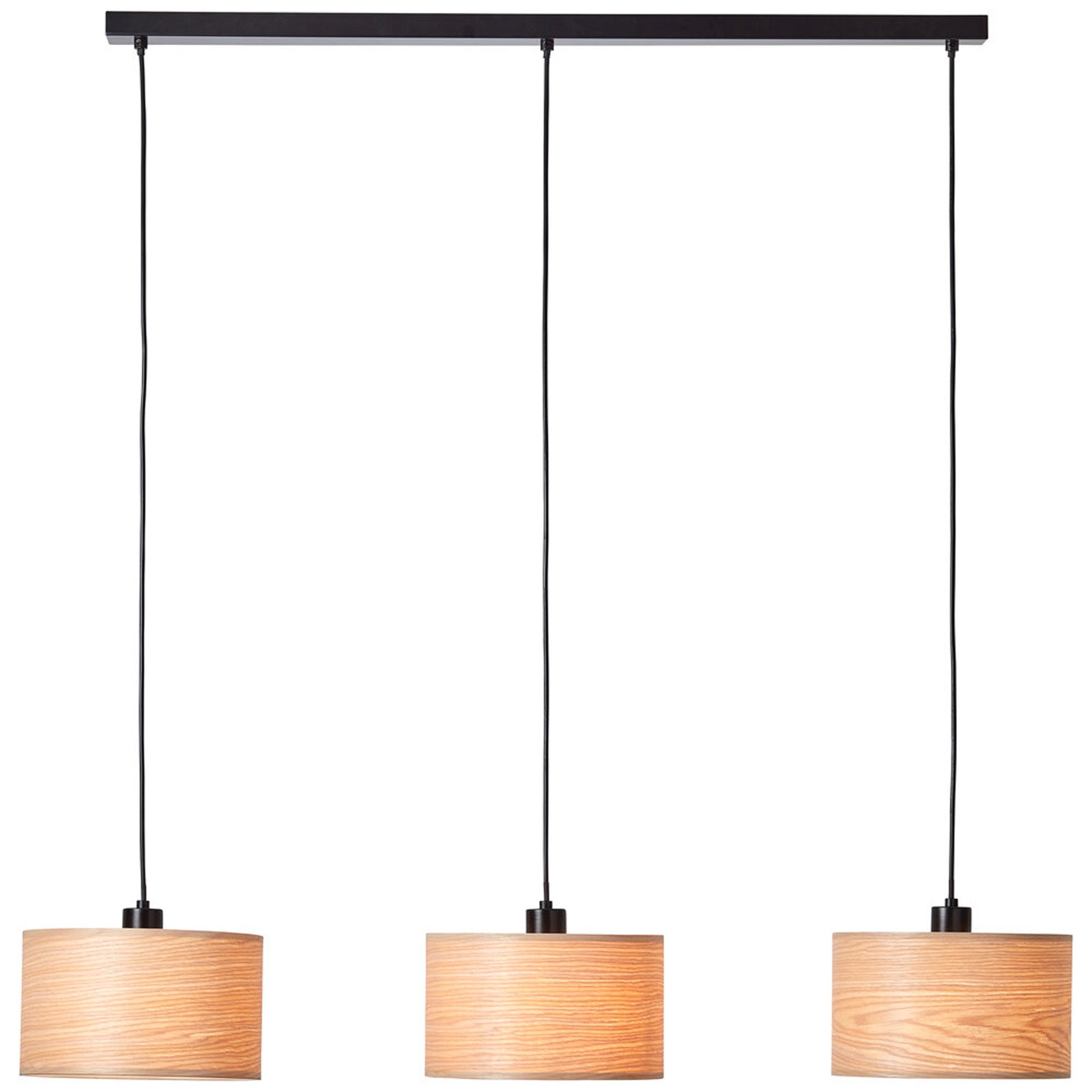 Pendelleuchte 120 x 25 x 110 cm Beige Holz Pendellampe Natürlich Skandi Harmonisch