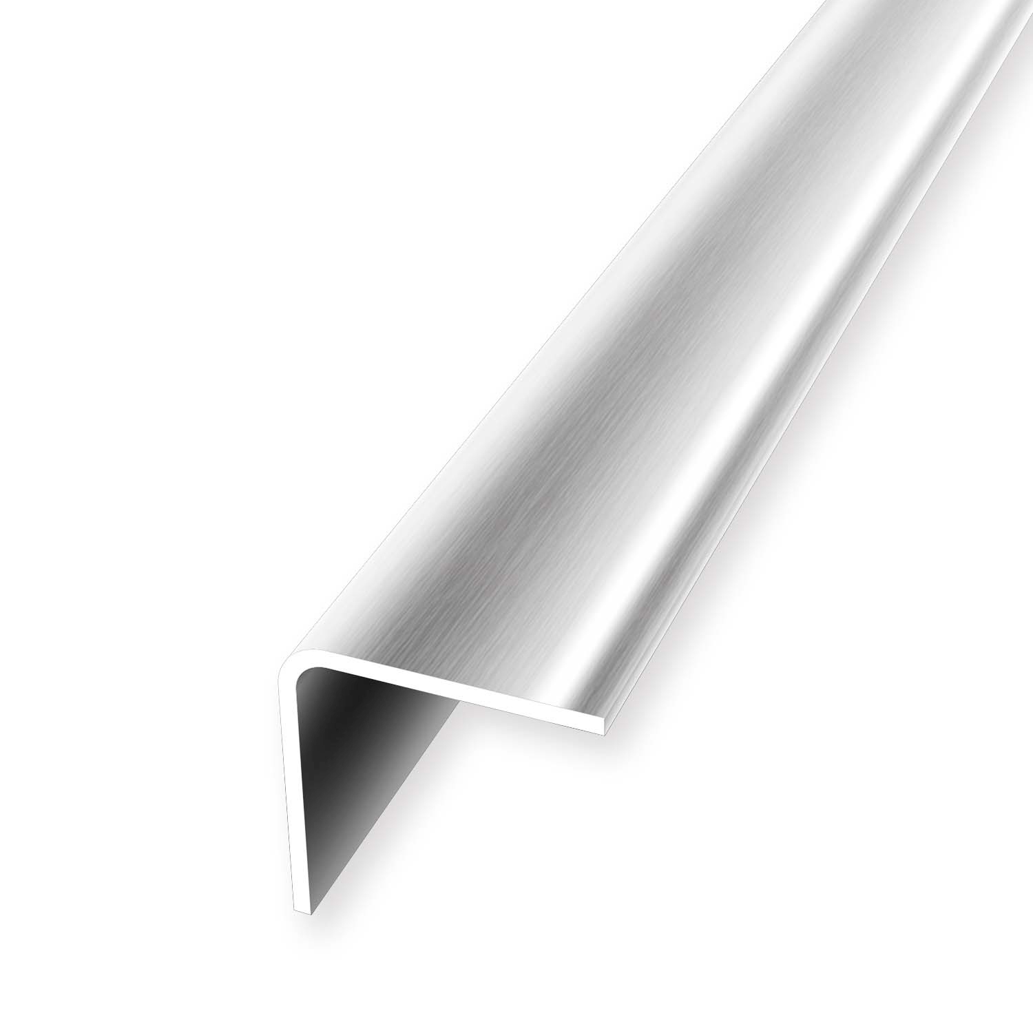 Perfil angular de protección de esquinas de 21 x 21 x 1250 mm, acero inoxidable mate, liso, sin perforar, Küberit