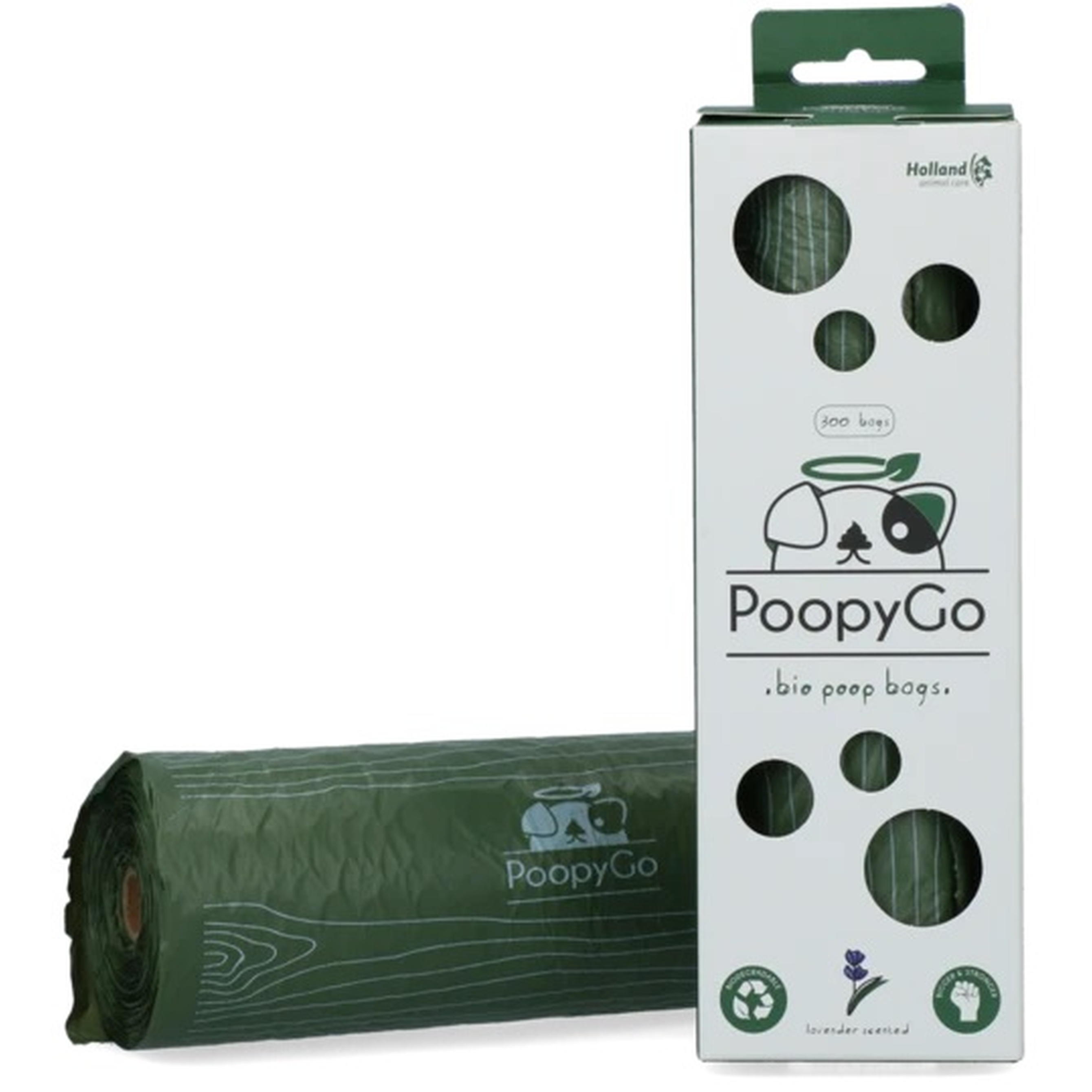 Hundezubehör | Nachfüllpack | Kotbeutel | Lavendel | abbaubar | Kotbeutel | Grün | 21x33 cm