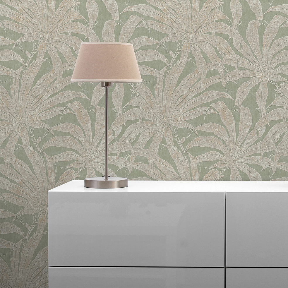 Tapete Lenni Blumen M1-No.10999 Vlies Grün Gold Tadessi 10.05 m x 0.53 m