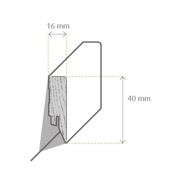 Zeichnung Sockelleiste / Fußleiste / Bodenleiste Mortara-4 (72349)