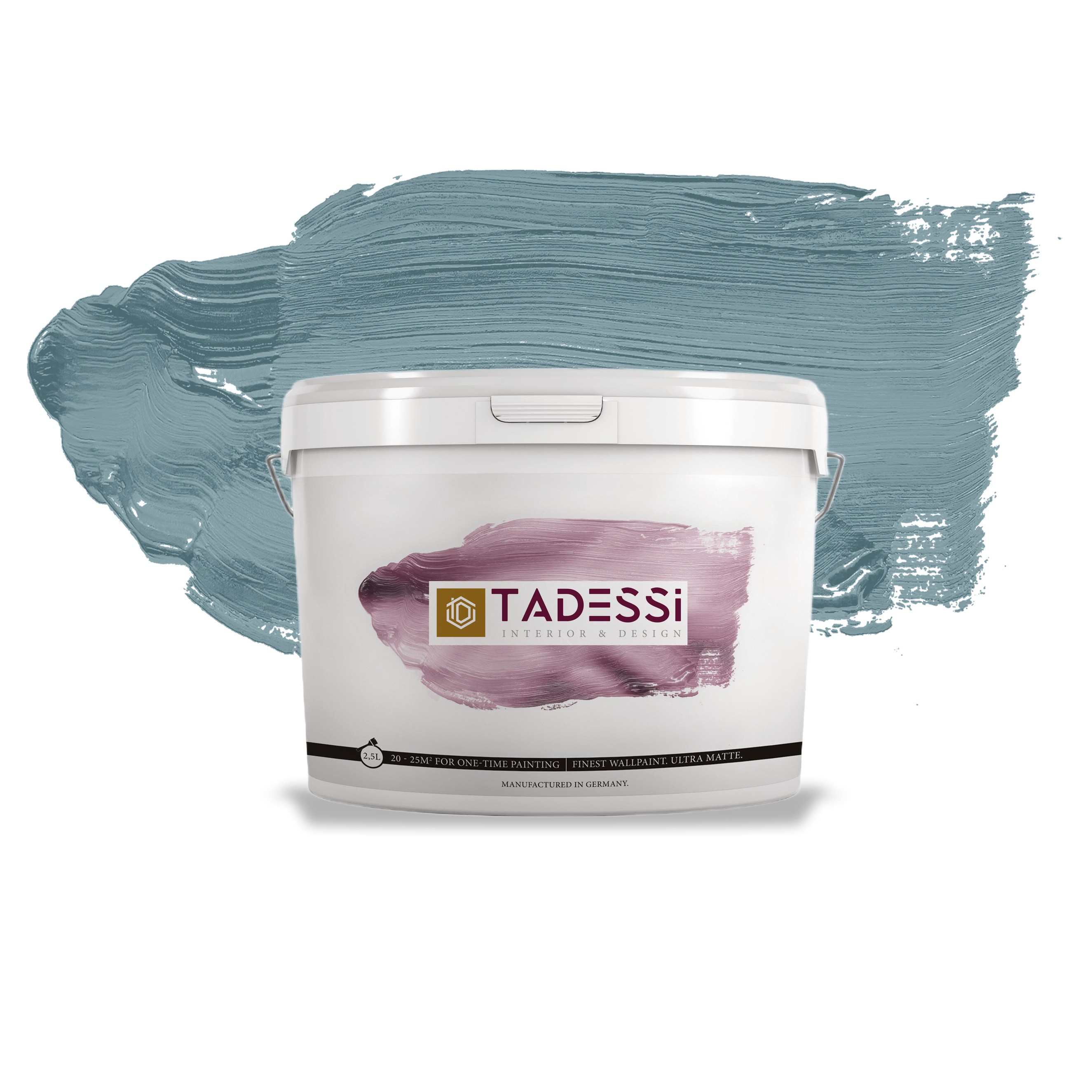 TADESSI Color Vista - Wandfarbe Grün - Eisblau - Matte Innenfarbe - Hochwertige Dispersionsfarbe
