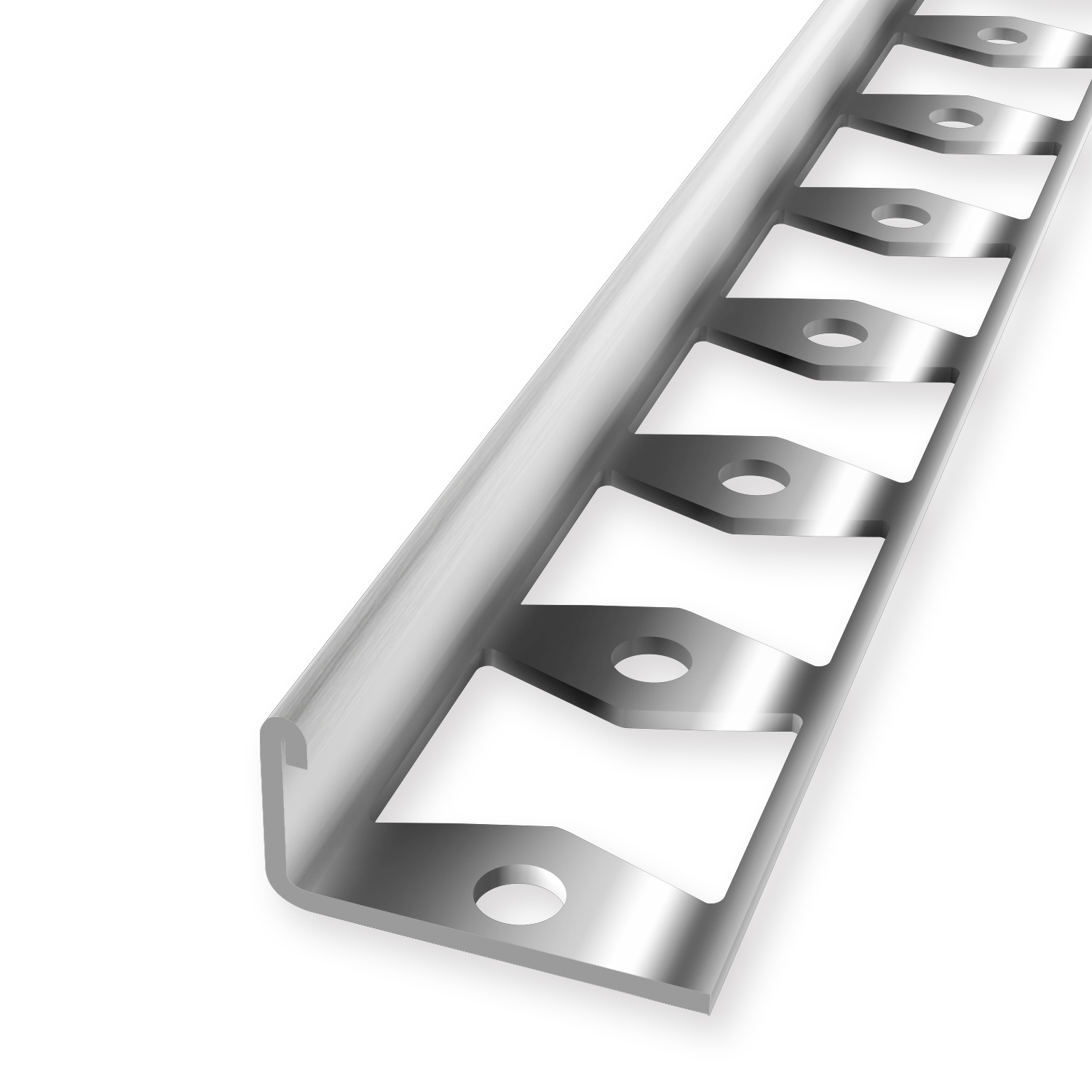 Équerre de carrelage 9.5 x 22.5 mm Épaisseur carrelage 8 mm inox estampé fermé Küberit