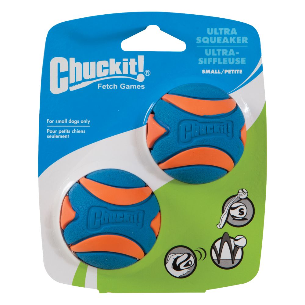 Hunde Spielzeug | Ball | Ultra-Quietsche-Kugel S | im 2er-Pack | Durchmesser:5 cm