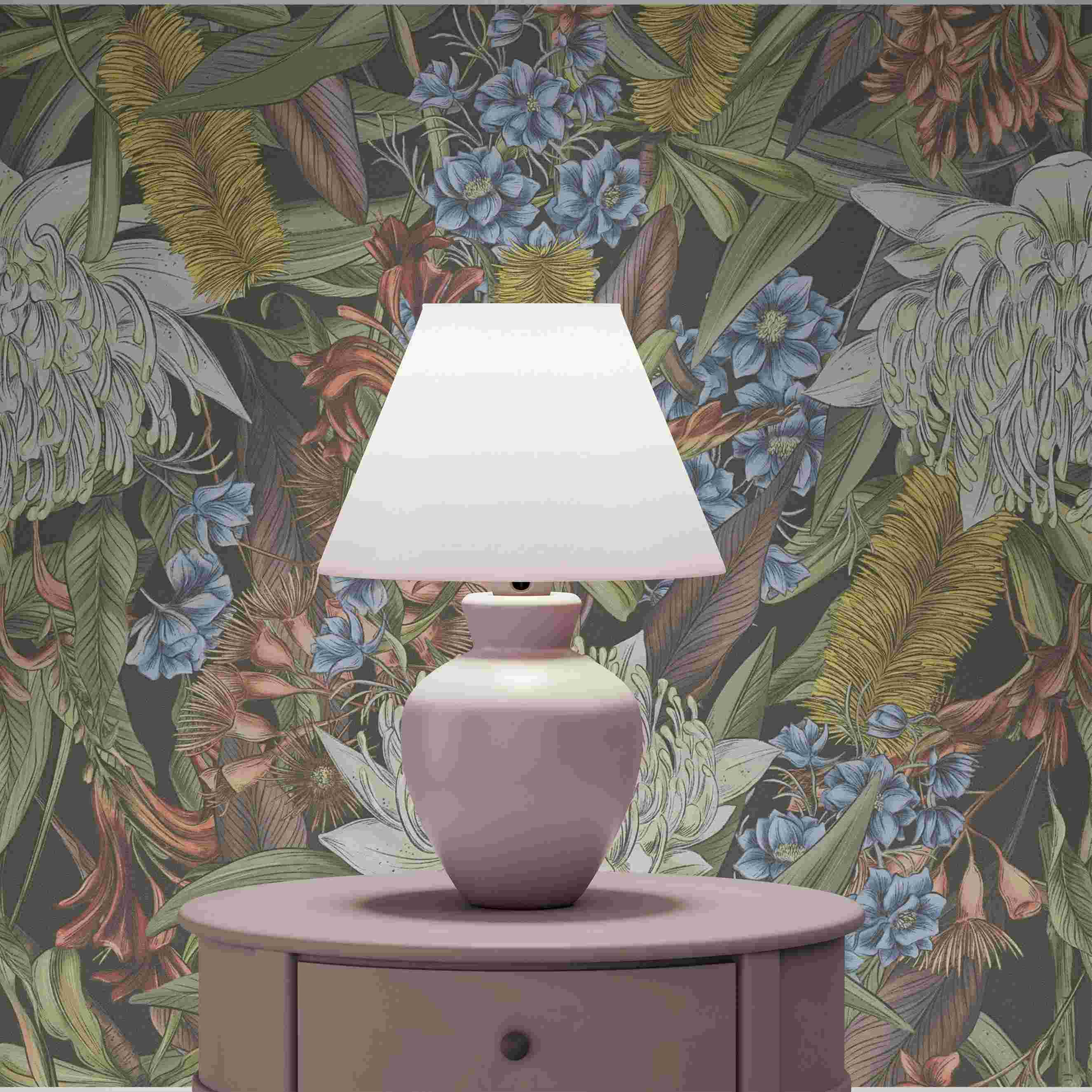 Tapete Juliano Blumen M1-No.4503 Vlies Bunt Schwarz Blumen Tadessi 10.05 x 0.53 m