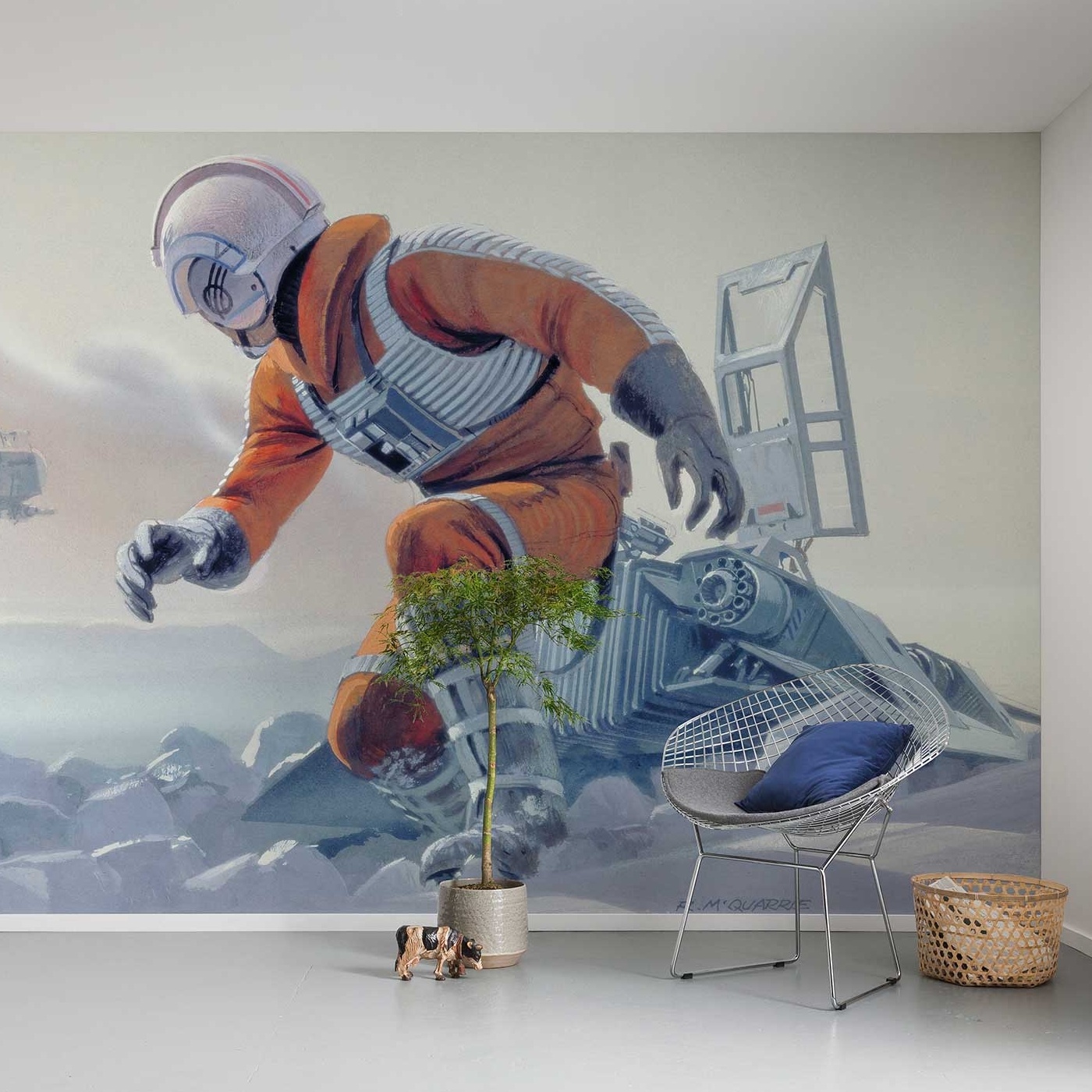 Komar Fototapete Star Wars Hoth Battle Pilot 250 x 500 cm Vlies Hoth Battle Pilot AT-AT