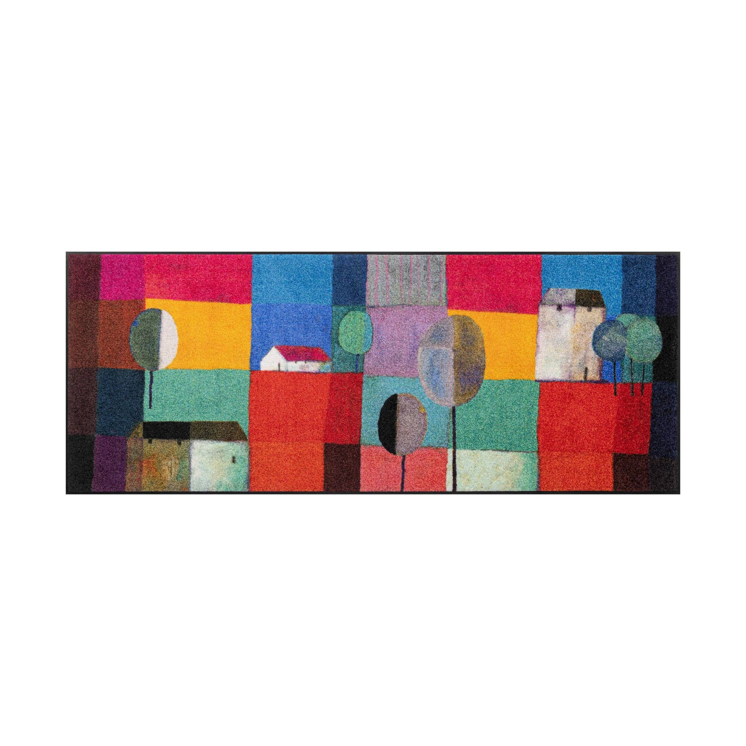 Paillasson Idylle villageoise tapis de sol lavable Différentes tailles Floornovo Trend Design