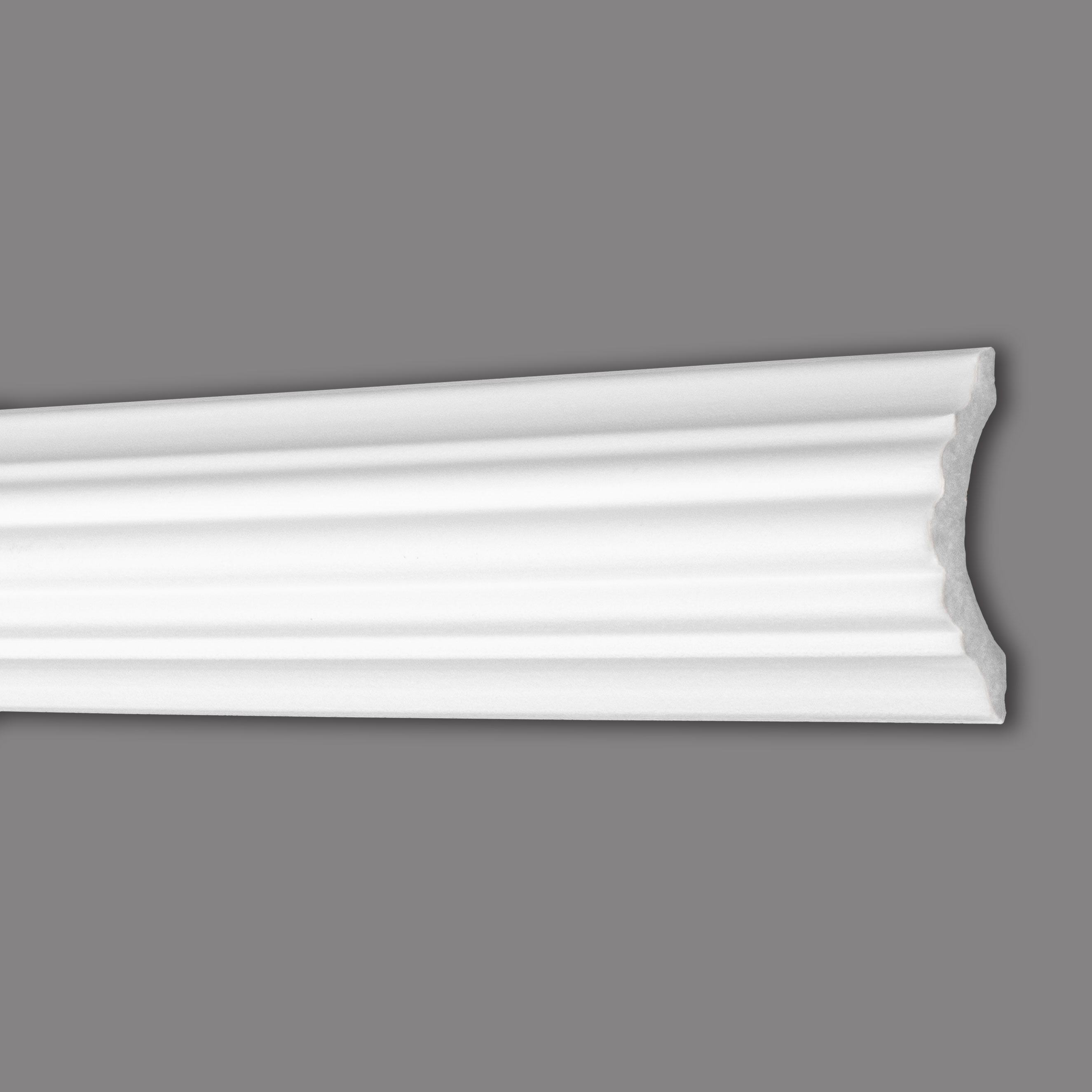 Wiesemann | Moulure décorative Düsseldorf 59 | Polystyrène | 27 x 64 x 2000 mm | Cimaise murale | Blanc